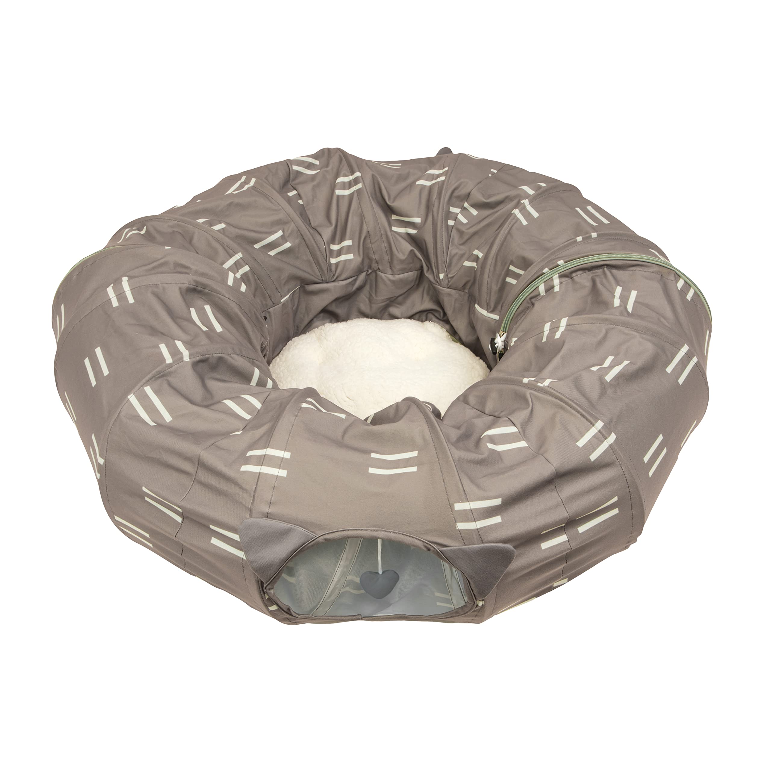 Kitty City Large Cat Tunnel Bed, Cat Bed, Pop Up Bed, Cat Toys, Brown