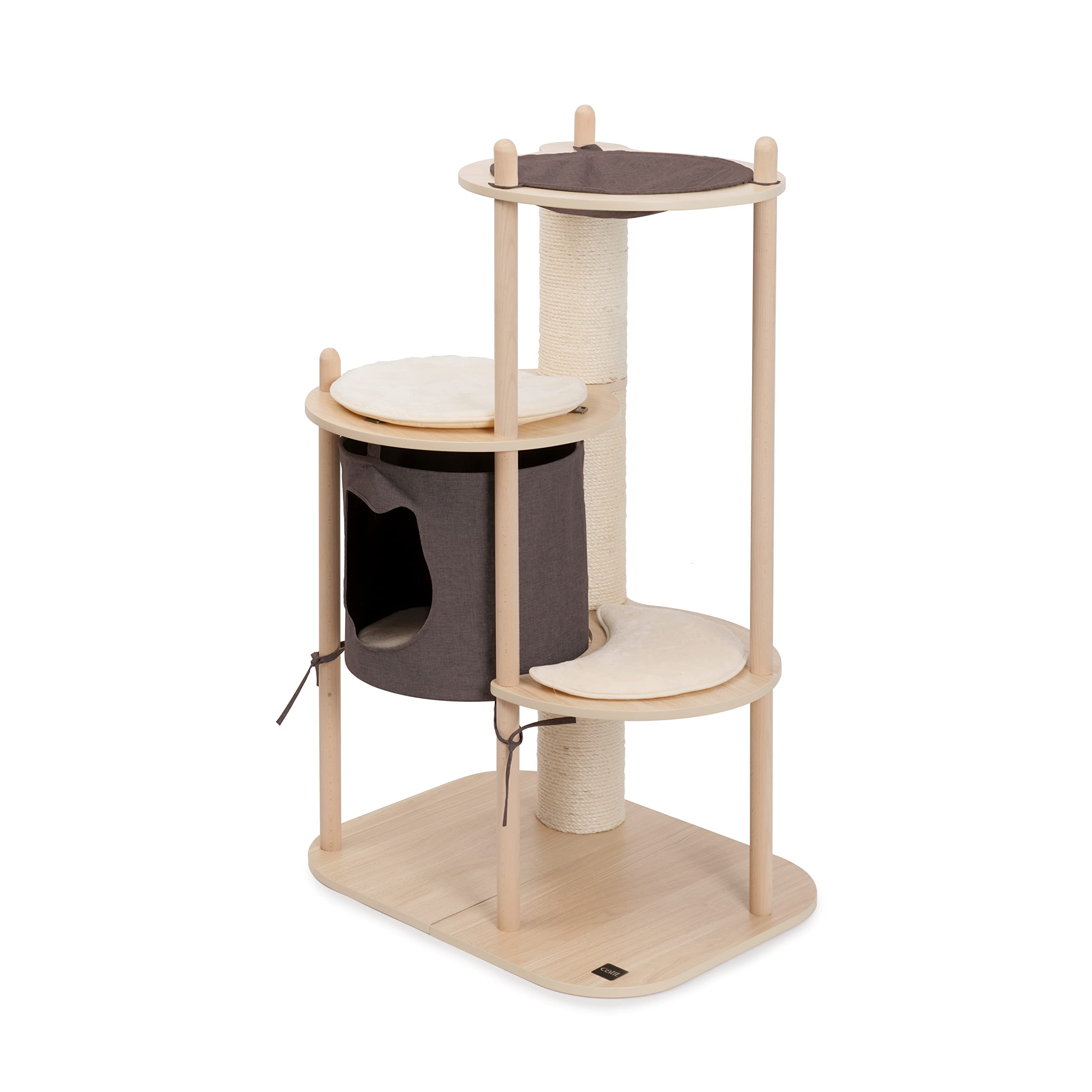 Catit Cat Tree Furniture, Medium Oak Vesper Treehouse, Engineered Wood, Model 52116
