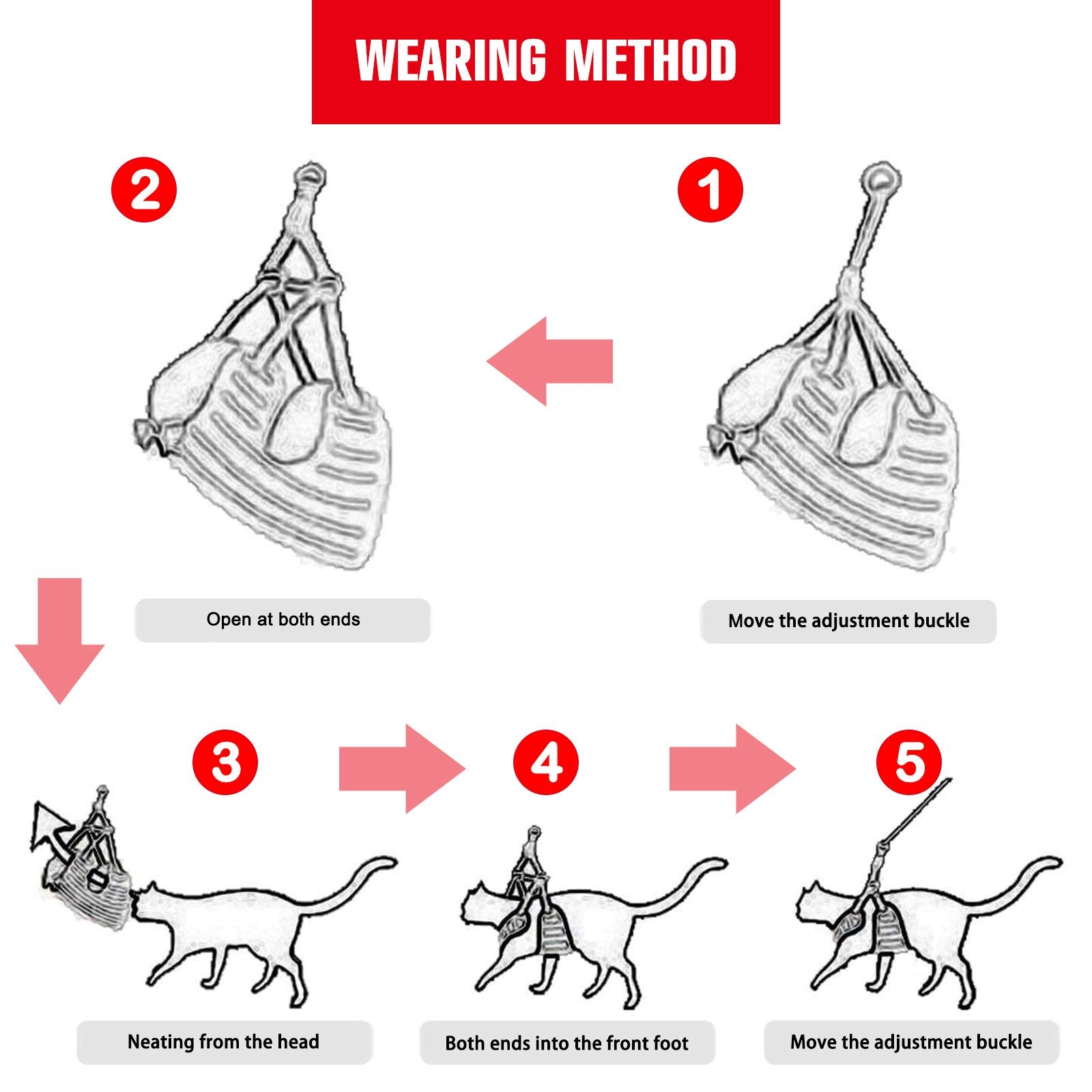 Rypet Small Dog Harness And Leash Set - No Pull Pet Harness With Soft Mesh Nylon Vest For Small Dogs And Cats Red L