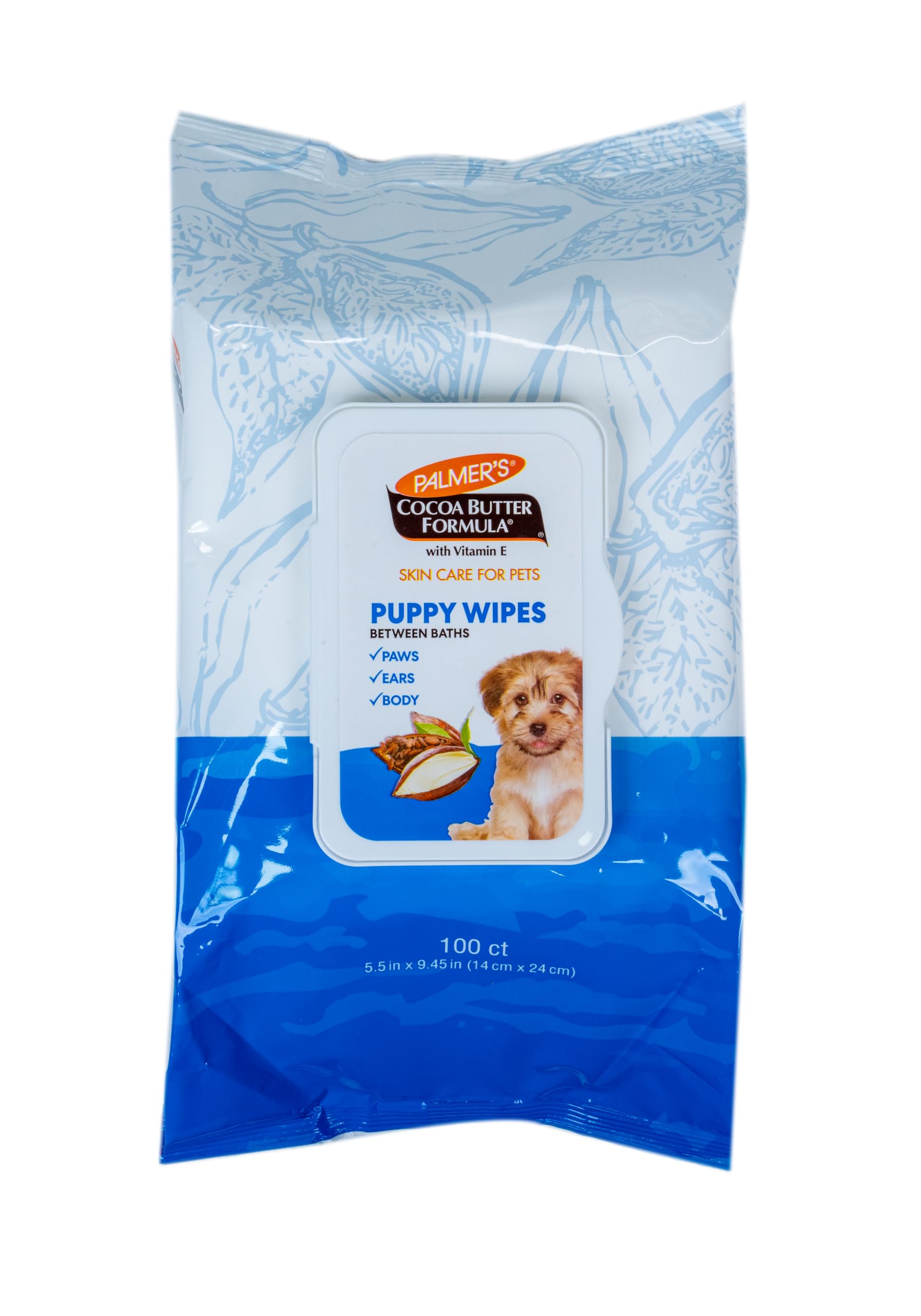 Palmer'S Cocoa Butter Puppy Wipes For Between Baths | Cocoa Butter Wipes For Dogs | Paraben & Phthalate Free Dog Grooming Wipes 