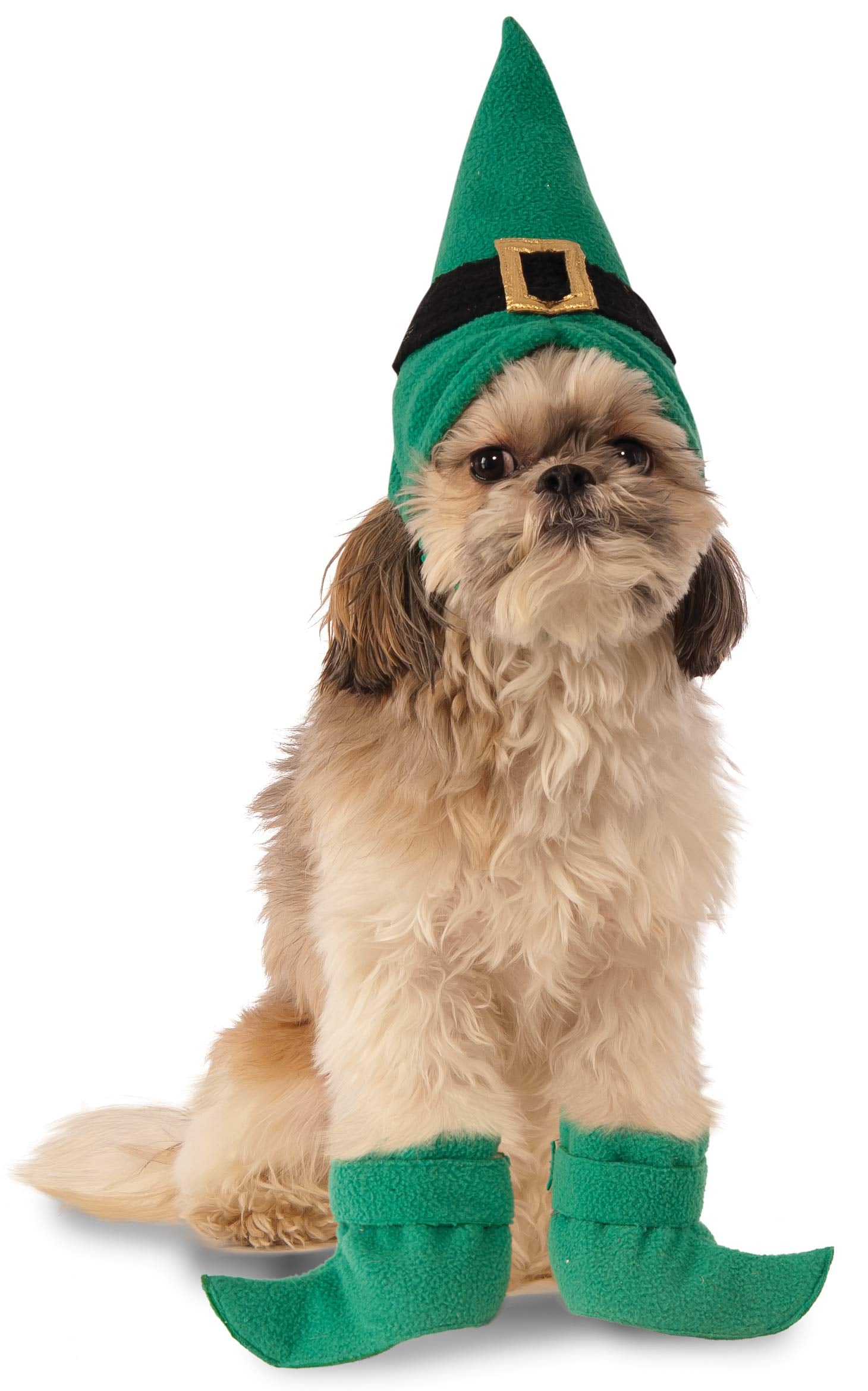 Elf Hat w Boot cuffs Dog costume: ML