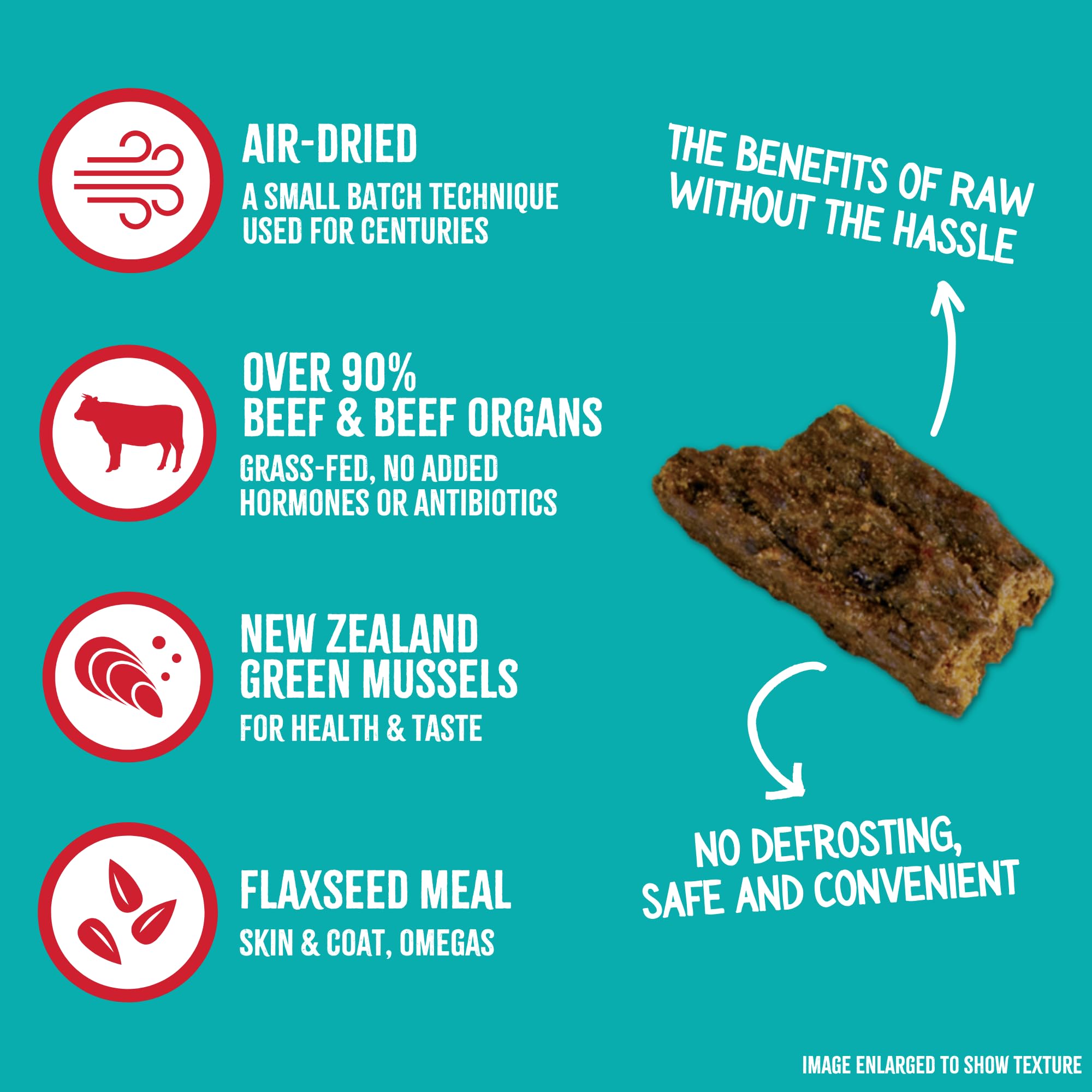 Grandma Maes Country Naturals RawTernative Air Dried Dog Food. (1LB Beef & Beef Organs)