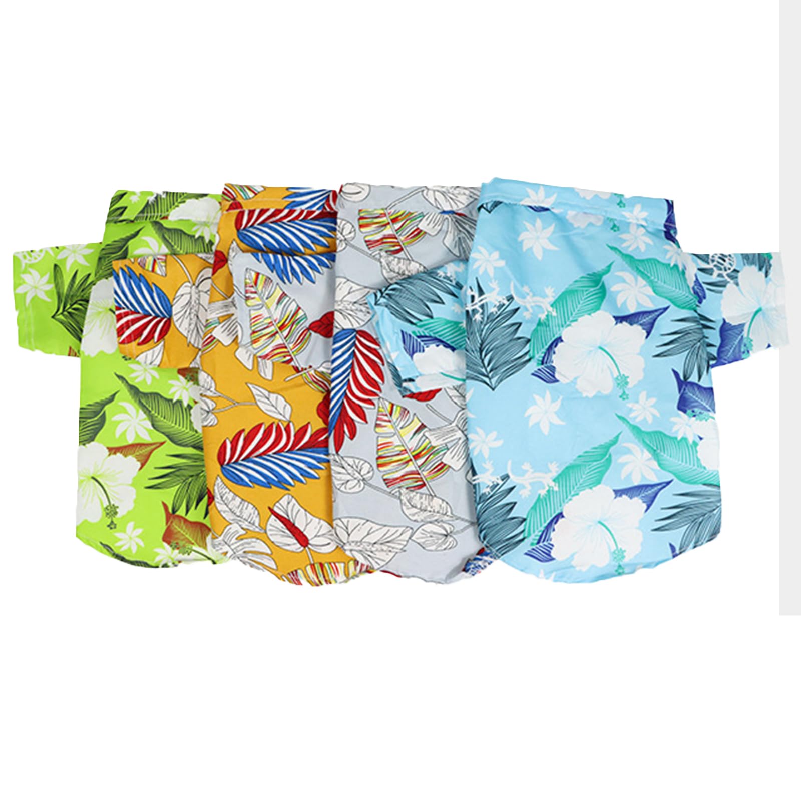 Lhyz Park Hawaiian Beach Print Pet Dog Cat T-Shirts Cute For Small To Medium Dog Cats Cool Summer Vest Camp Shirt Clothes (Blue