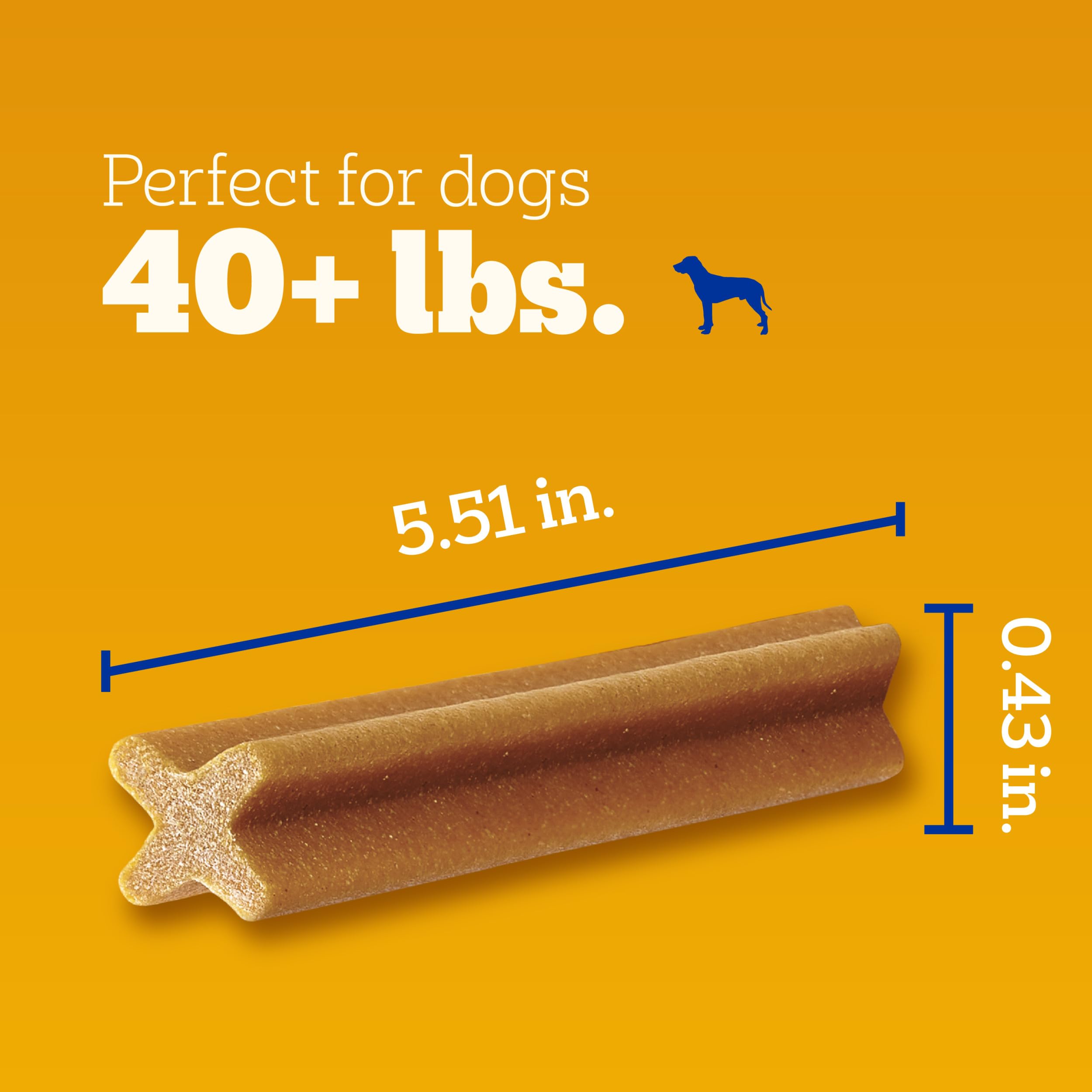 PEDIGREE DENTASTIX Large Dog Dental Treats Original Flavor Dental Bones, 2.08 lb. Value Pack (40 Treats)