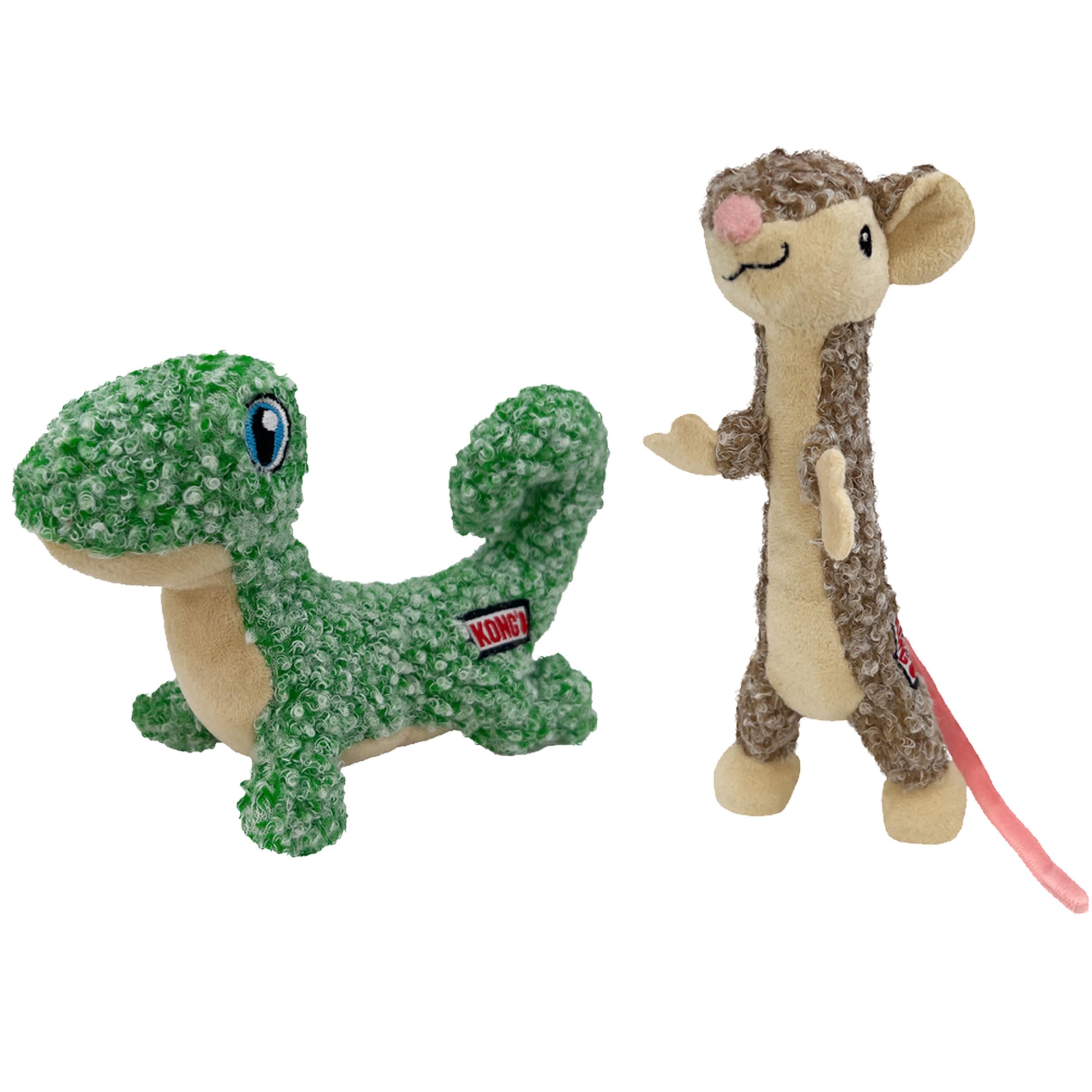 KONG Luvs Crinkle Textured Cat Toy Stuffed with Catnip (Mouse/Lizard Combo)