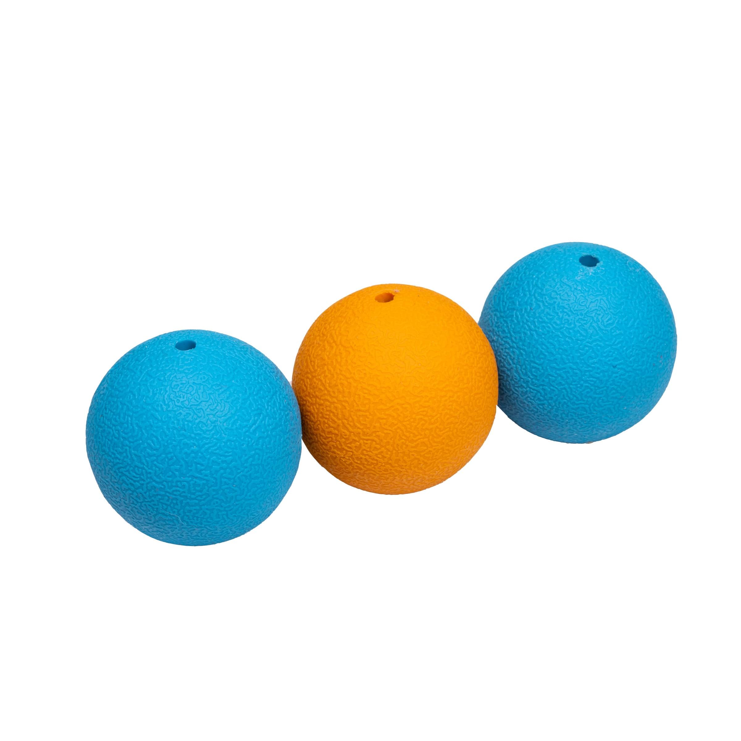 Amazon Basics Squeaker Toy Dog Balls, 2.5-Inch, 3-Pack, Blue, Orange