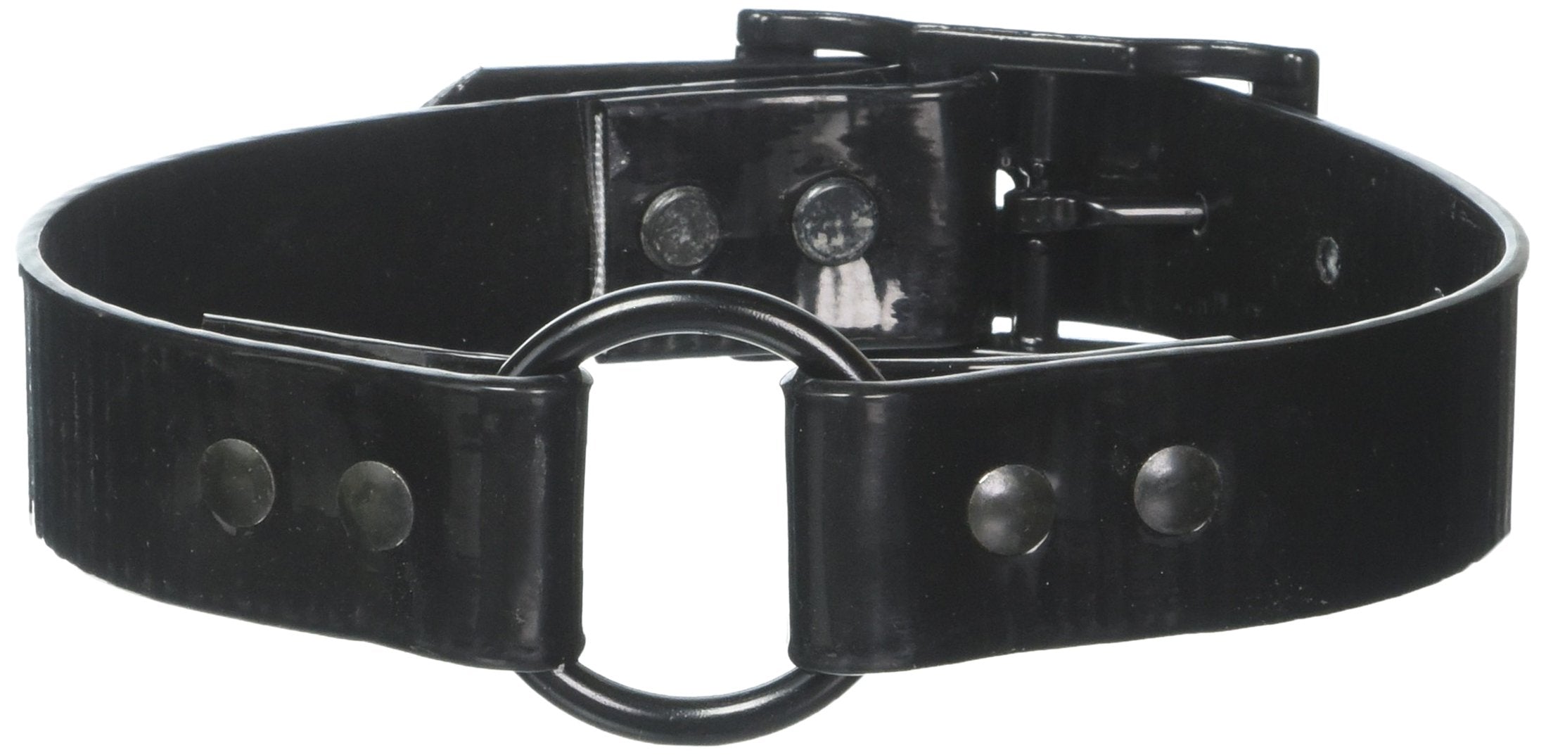 Omnipet Sunglo Ring-In-Center Dog Collar, 1' Wide, Black, Fits 12'- 15.5' Neck Sizes, Vibrant Colors & Tough Construction For