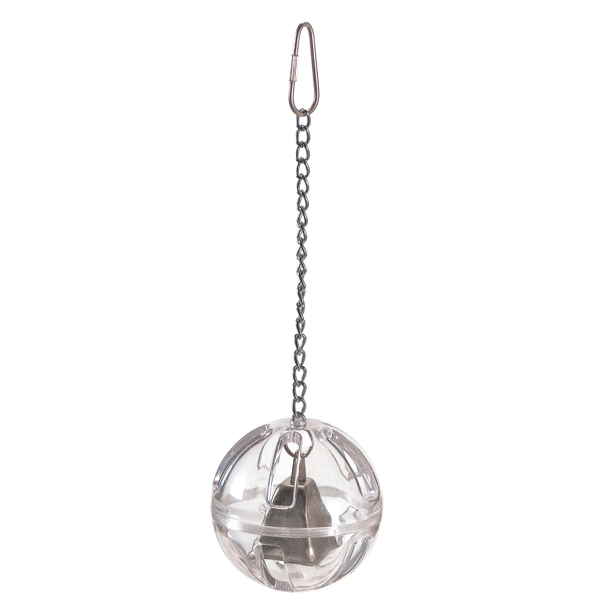 Featherland Paradise | Foraging Ball with Bell Interactive Bird Toy and Treat Dispenser | Creative Foraging Systems | Ideal for 