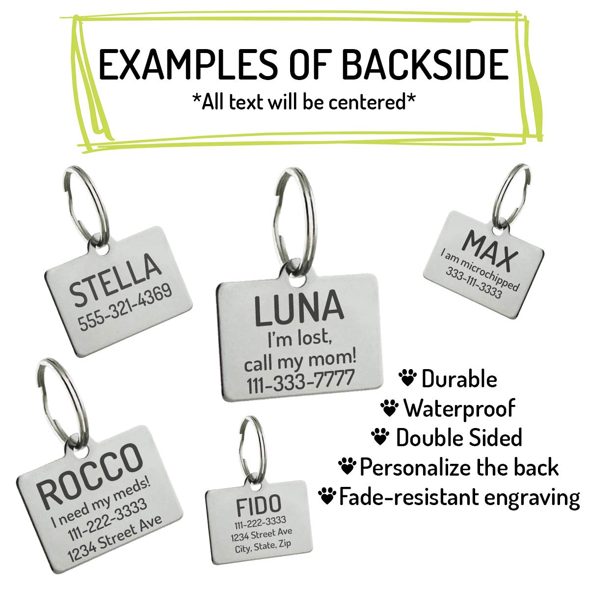 Moody Af Personalized Pet Id Tag - 32Mm X 22Mm Double Sided Laser Engraved For Dog Or Cat