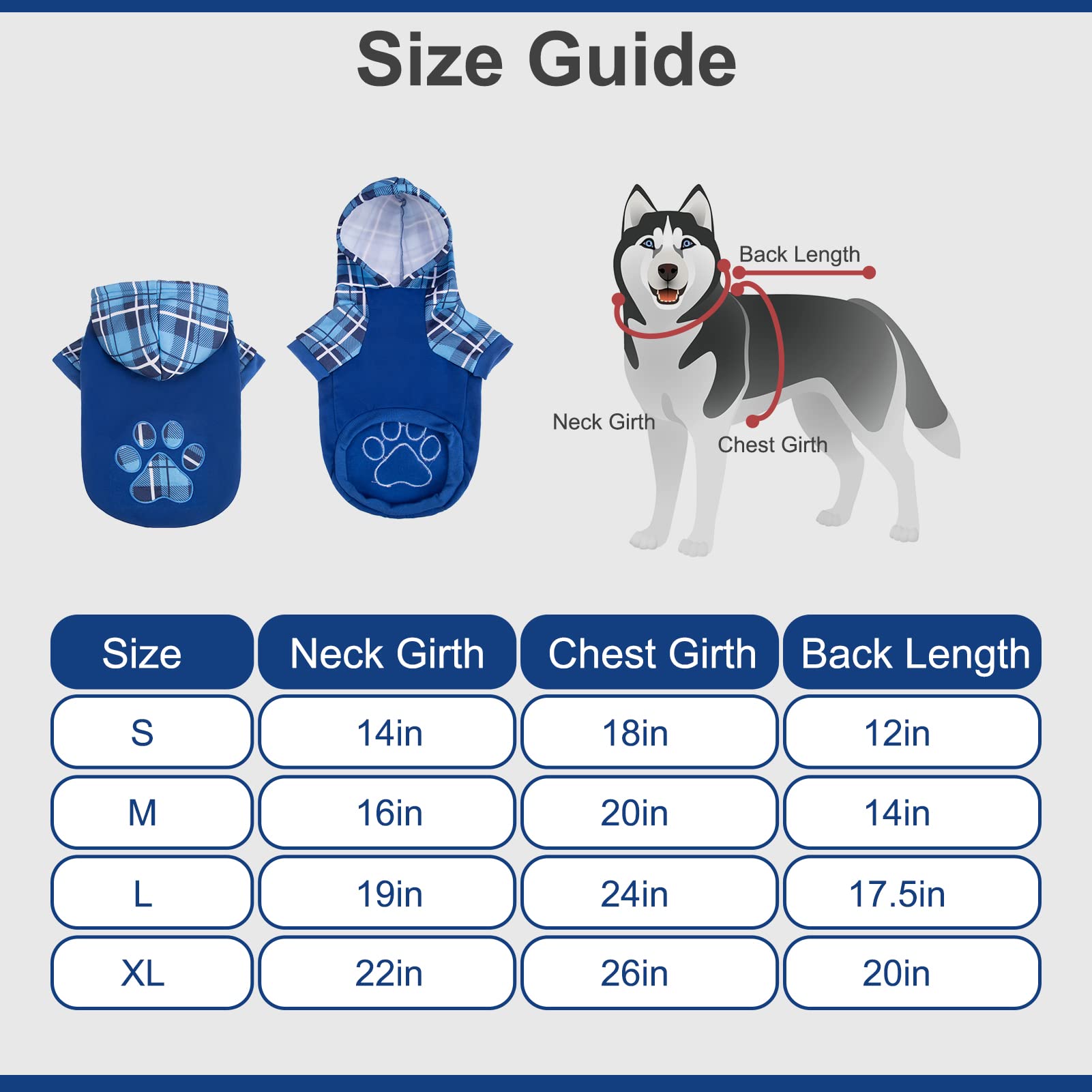Plaid Dog Hoodie Pet Clothes Sweaters With Hat Large (Pack Of 1)