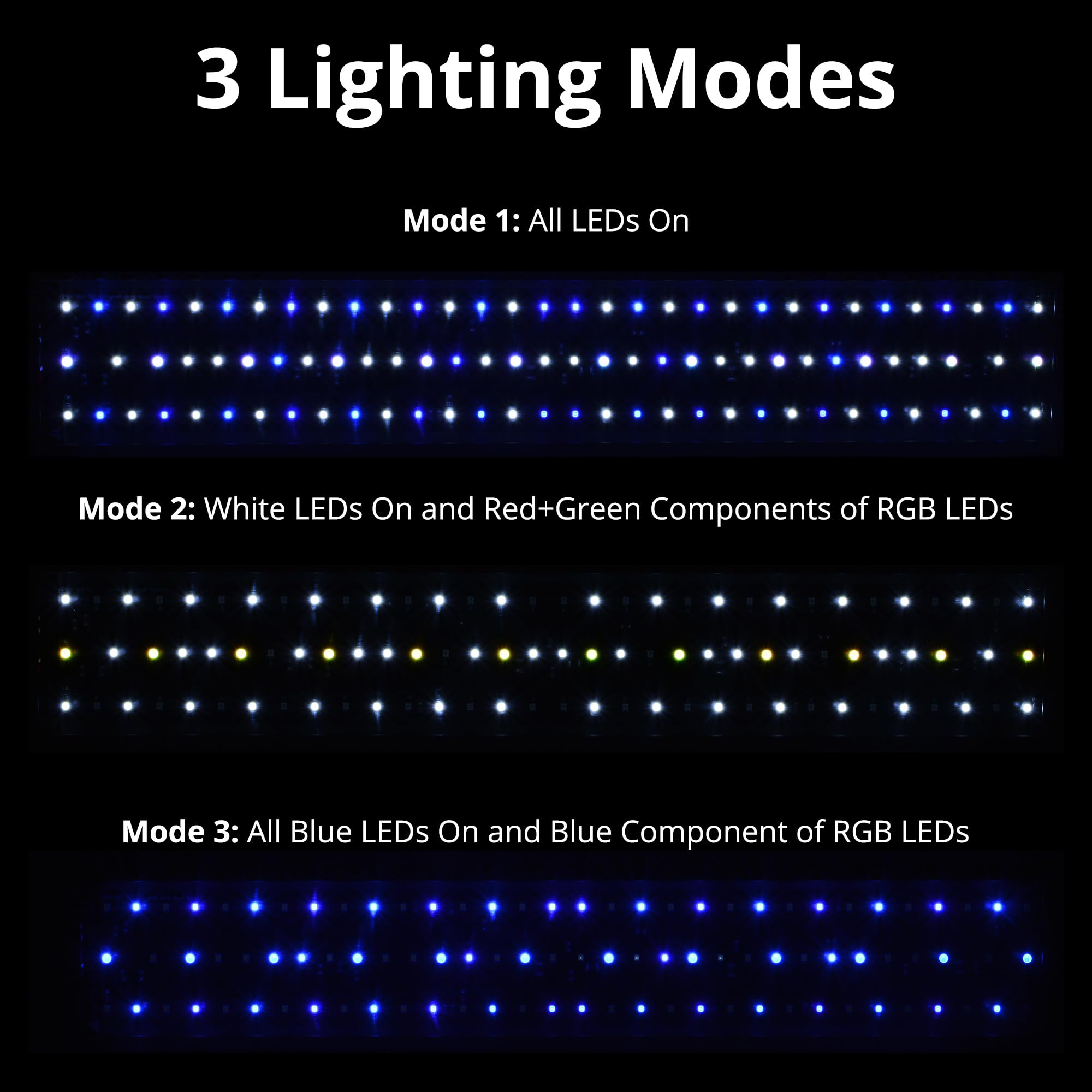 NICREW 24W Marine LED Reef Light for Corals, 24-30 in, Programmable Timer, Blue/White, Model N14803