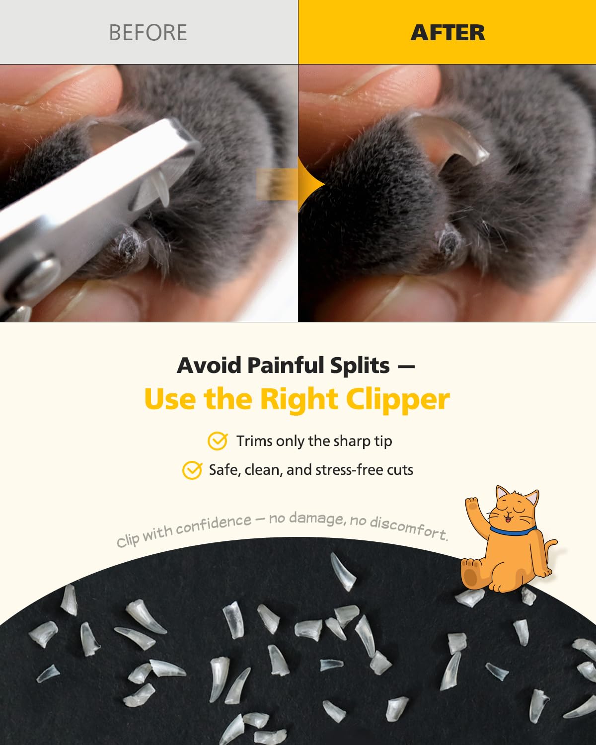 [PETHROOM] Cat Nail Clipper Trimmer for Indoor Cats with Circular Cut Hole (2mm) | Premium Sturdy Stainless Steel Blade Cat Claw