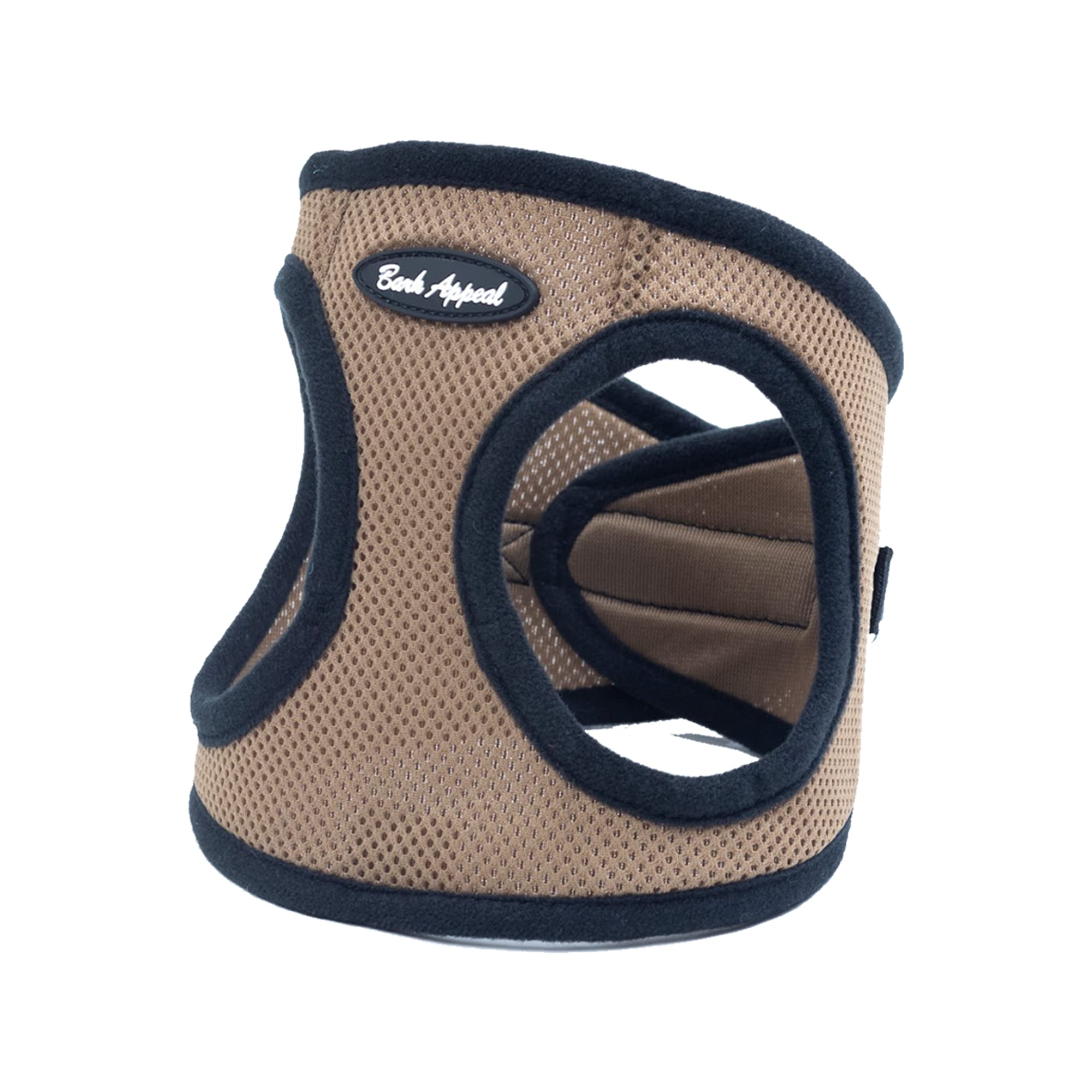 Bark Appeal Step-In Dog Harness, Mesh Step In Dog Vest Harness For Small & Medium Dogs, Non-Choking With Adjustable Heavy-Duty Buckle For Safe, Secure Fit - (Medium, Caramel Brown)