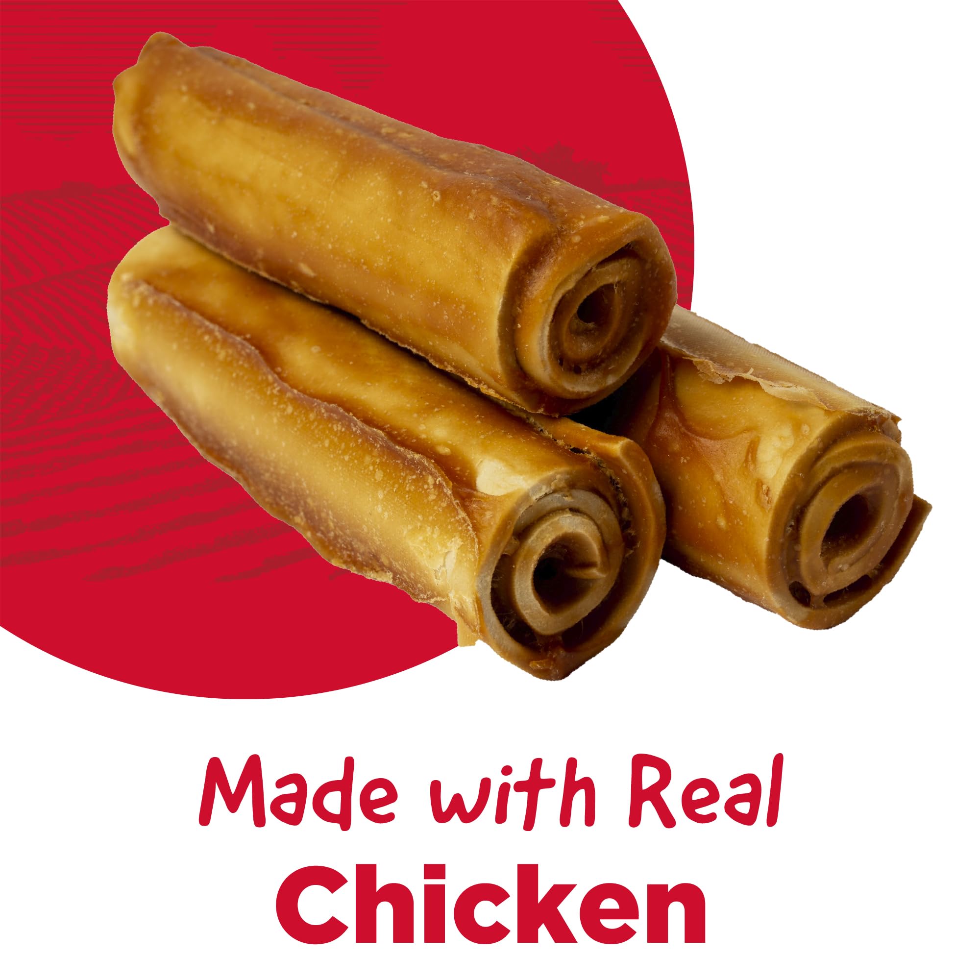 Country Kitchen Rawhide Free Dog Chews, Made with Real Chicken, for Medium Sized Dogs, 3 Count