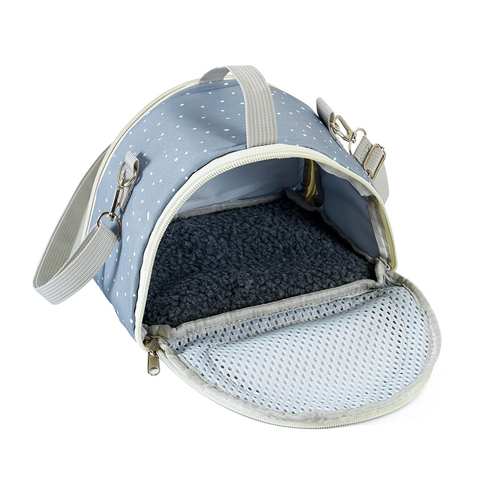 ECOMISTIQ Hamster Travel Carrier Bag Guinea Pig for Ferrets Chinchilla Rat Grey| Carriers & Crates| Small Animal Supplies |Pet