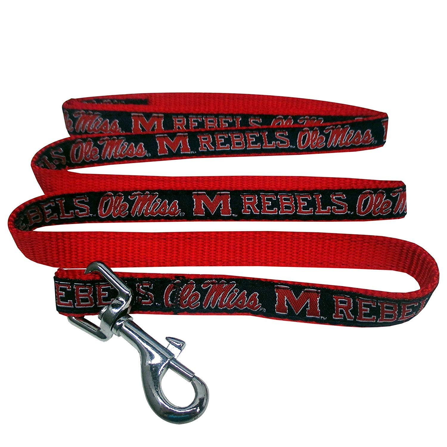 Ncaa Pet Leash, Large, Mississippi Ole Miss Rebels, Shiny & Colorful Leash For Dogs & Cats Licensed By The Ncaa