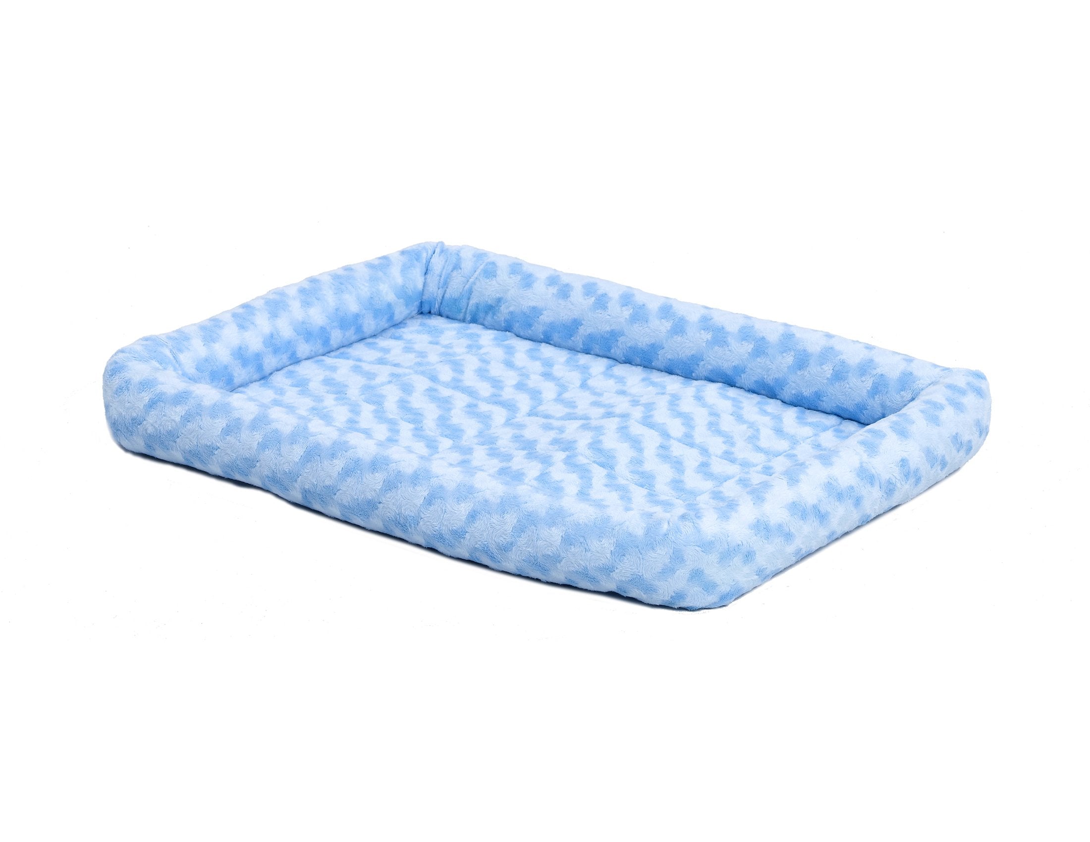 Midwest Homes For Pets Bolster Dog Bed 22L-Inch Blue Dog Bed Or Cat Bed W/ Comfortable Bolster | Ideal For Xs Dog Breeds & Fits A 22-Inch Dog Crate | Easy Maintenance Machine Wash & Dry