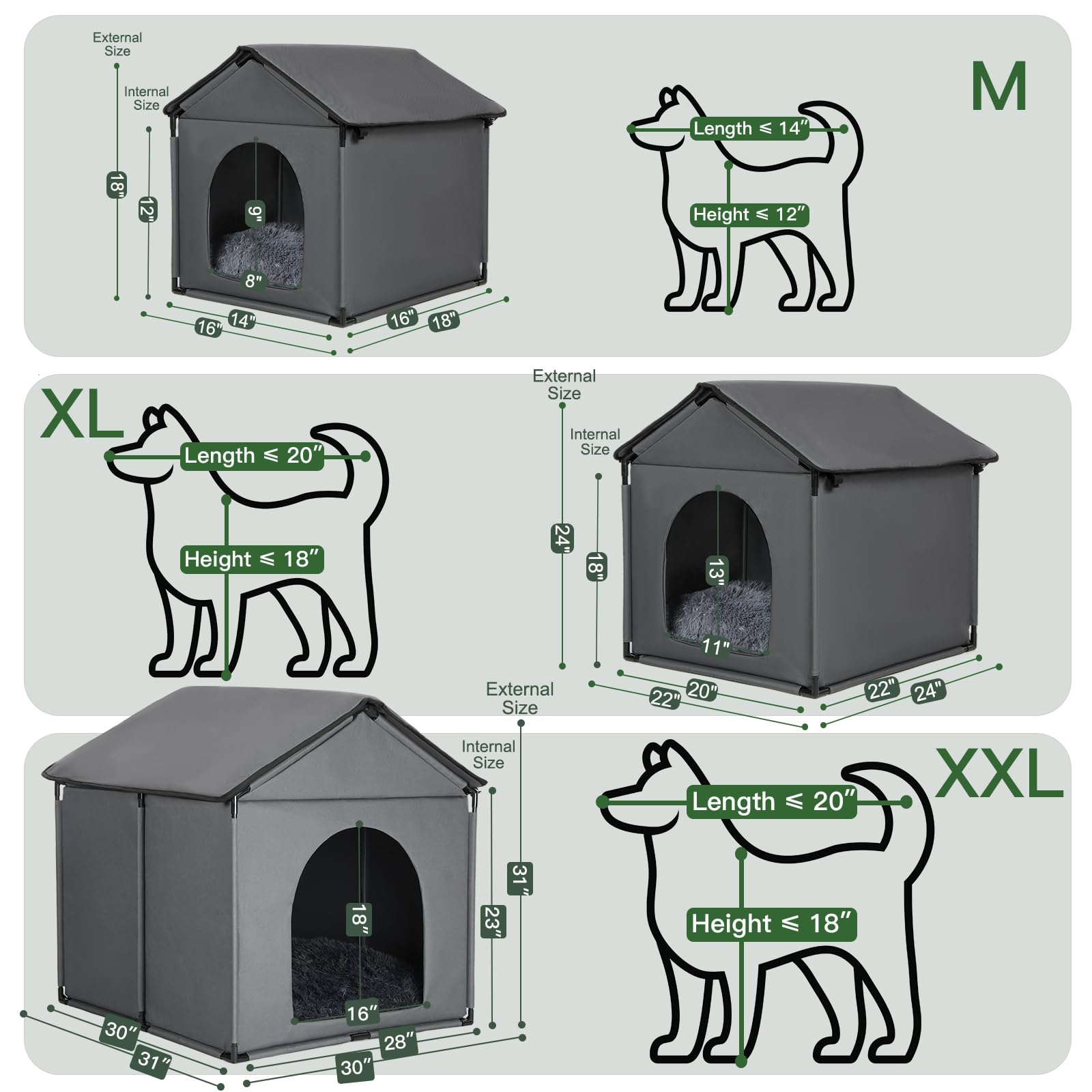 Loobmbns Mini Dog House Soft Indoor With Internal Size 16X14X12In For Chihuahuas, Common-Sized Cat House, Mini Pet House With So