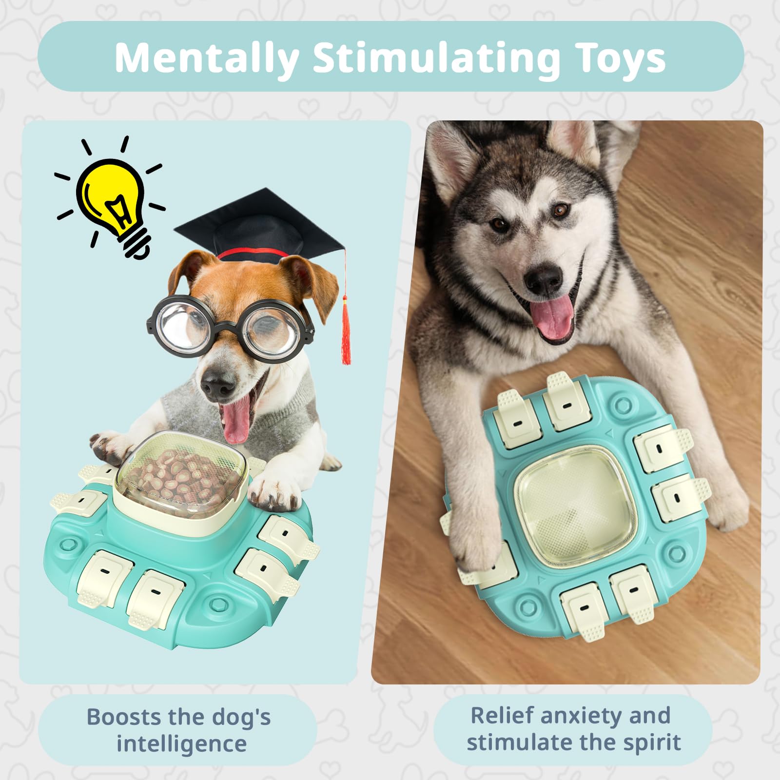 COSOWO Dog Puzzle Toys Treat Dispensing Enrichment Toy for Smart Dogs, Interactive Brain Stimulation Toys for Puppies IQ Trainin
