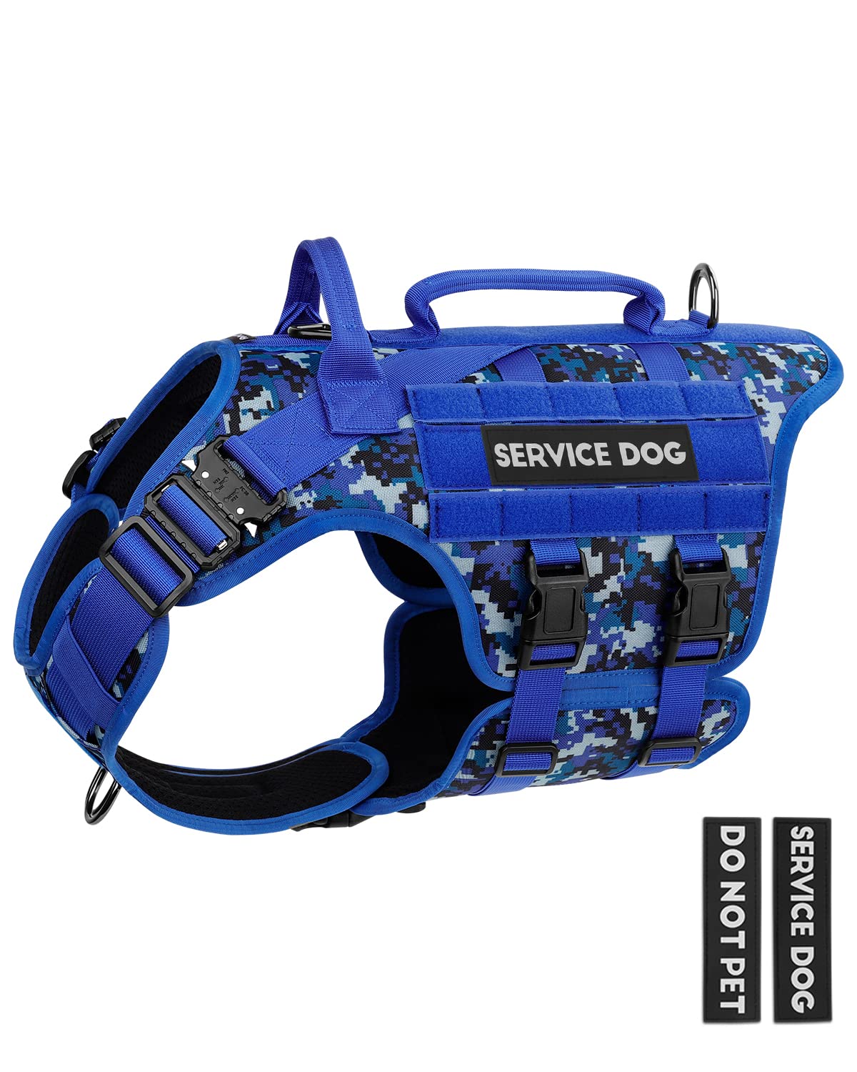 Tactical Dog Harness - Petnanny Dog Harness Service Dog Vest For Large Breed Dog, Hook And Loop Panel For Service Dog Patchs, Wo