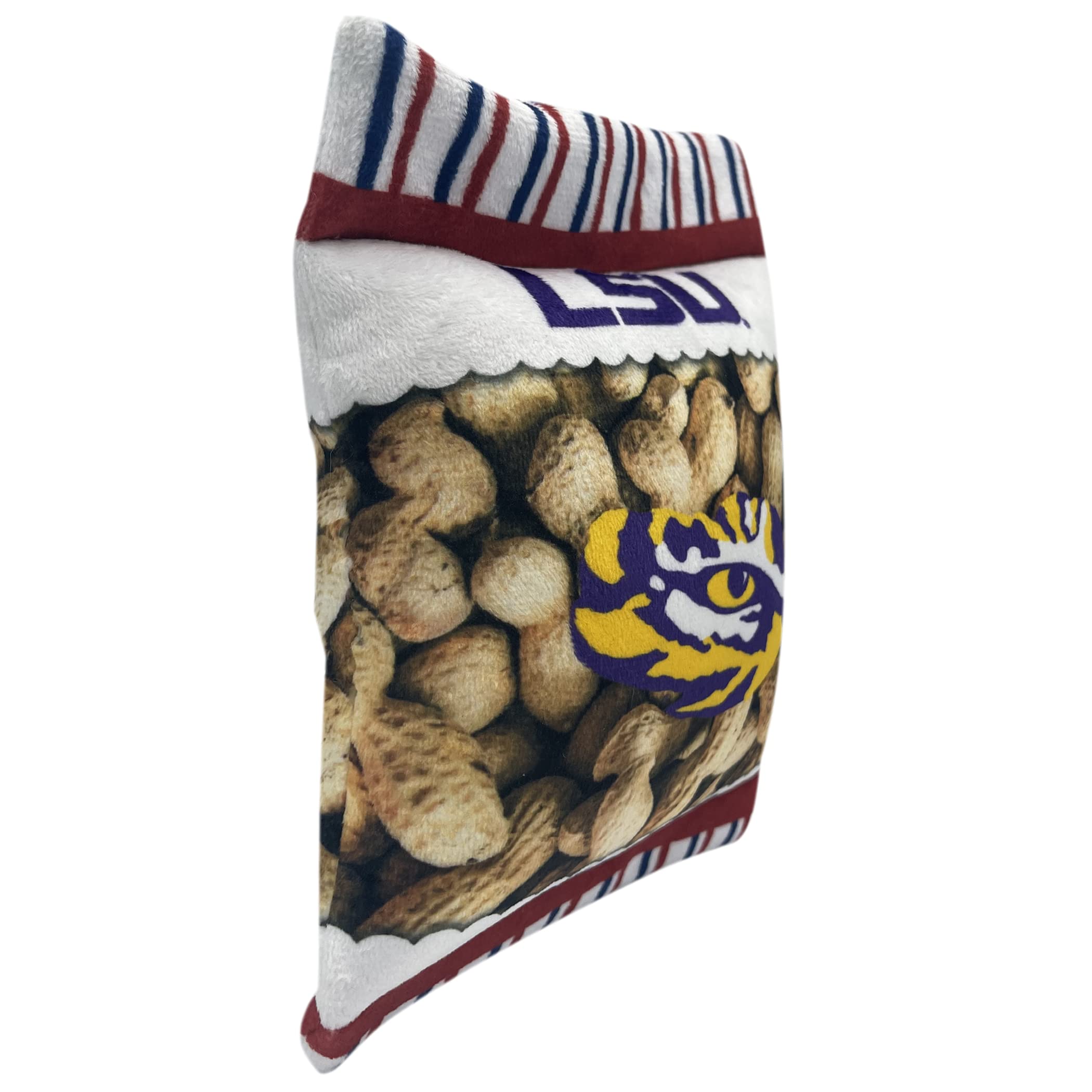Pets First Ncaa Lsu Tigers Crinkle Fine Plush Dog & Cat Squeak Toy- Cutest Stadium Peanuts Snack Toy For Dogs & Cats With Inner