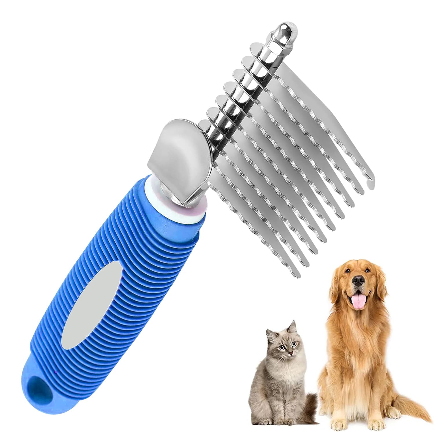 Sage Square Dematting Tool For Dogs & Cats: Professional Grooming Brush  Efficient Matt Remover For Long, Medium & Short Hair 