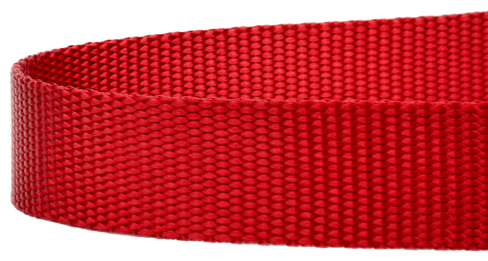 Country Brook Petz - 1 Inch Solid Color Nylon Dog Leash - Durable Clip - Soft Handle (1 Inch Wide, 4 Foot, Red)