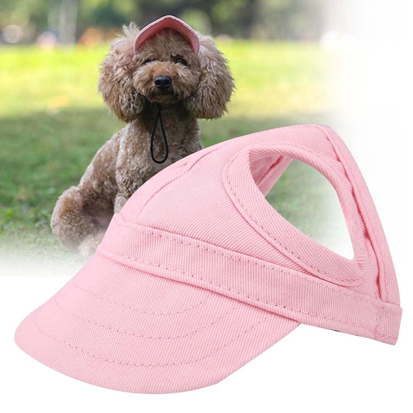 Pet Dog Hat Cat Dog Baseball, Pet Sunbonnet With Ear Holes Adjustable Stripe, Cute Pet Dog Travel Sport Hat For Spring Summer Hi