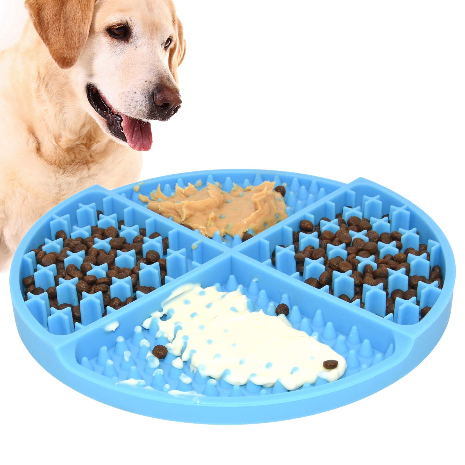 Bangp Licking Mat for Dogs and Cats,Dog Slow Feeders,Boredom Anxiety Reduction,Heavy-Duty Puzzle Mat Dog Treat Mat with Unique Q