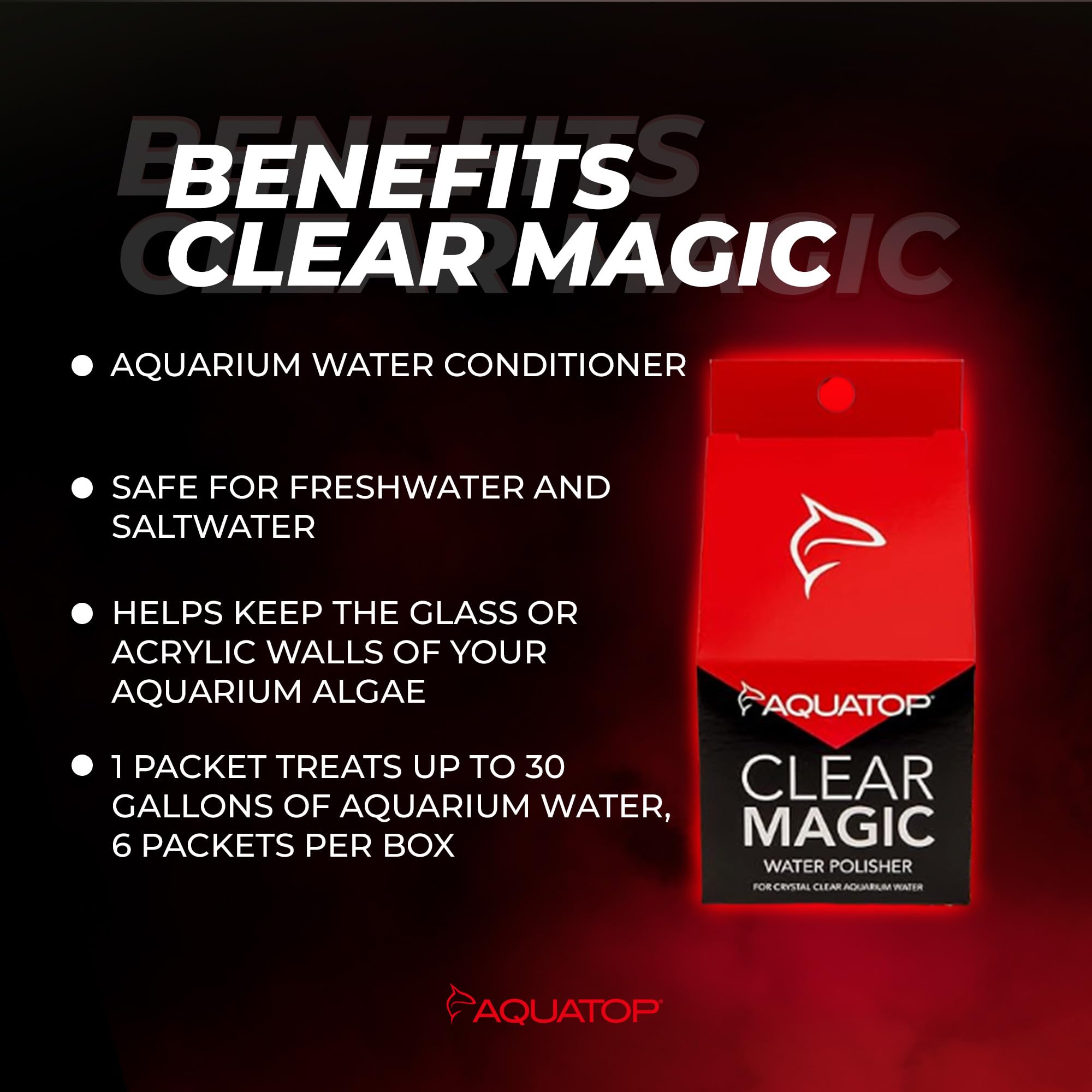 Aquatop Clear Magic Water Polisher - Safe for Freshwater and Saltwater Aquariums - May be added once a week - Easier Pick up by