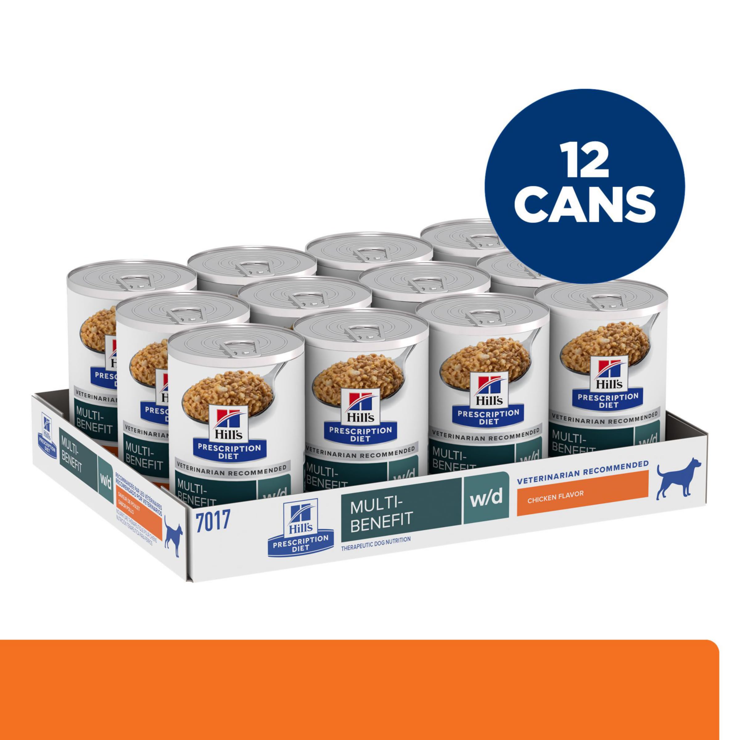 Hills Prescription Diet w/d Multi-Benefit Digestive/Weight/Glucose/Urinary Management with Chicken Wet Dog Food, Veterinary Die