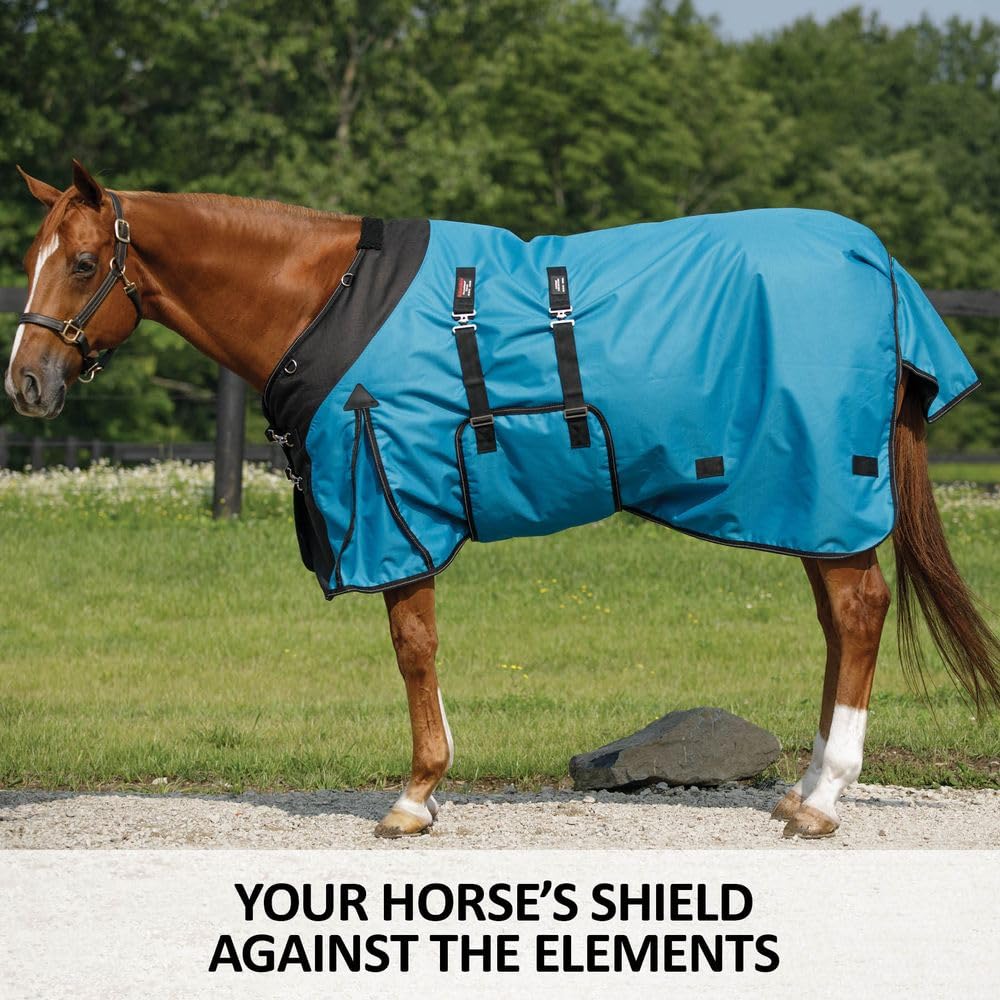 STORM SHIELD Contour Collar Classic II Bellyband Horse Turnout Blanket | Ultimate Weather Protection | Waterproof & Breathable |