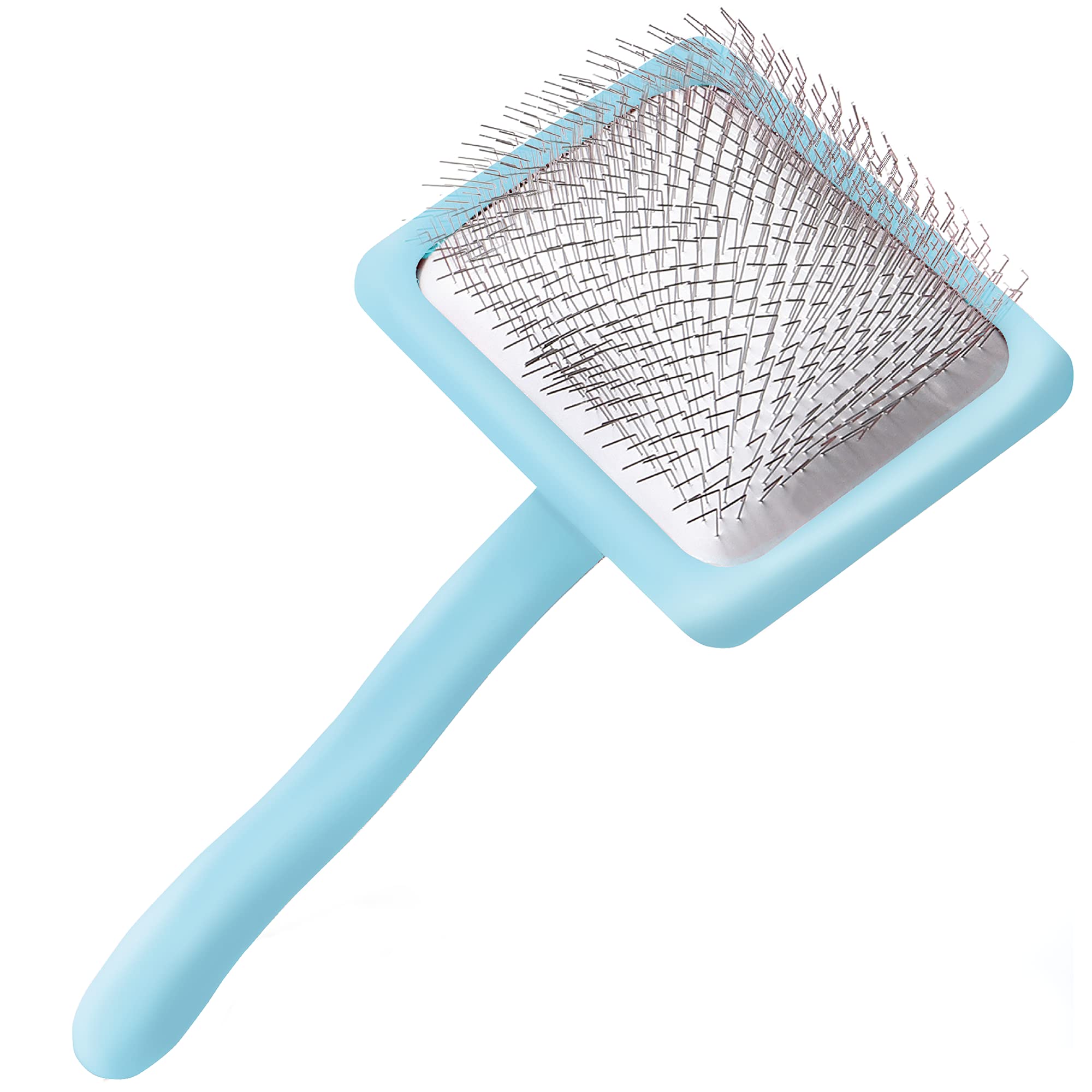 Pet Slicker Brush With Soft Massage Grooming Stainless Steel Pins - Slide This Universal Miracle Coat Slicker Brush for Demattin
