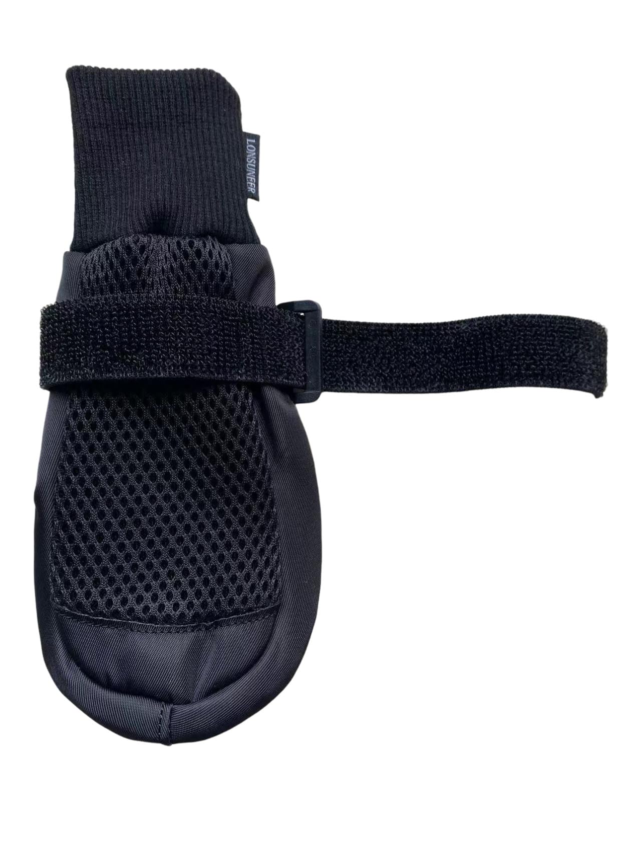 LONSUNEER Dog Boots - Breathable Protection with Nonslip Soles, Size M/L/XL, Black Color, Large (Inner Sole Width 2.83 Inch)