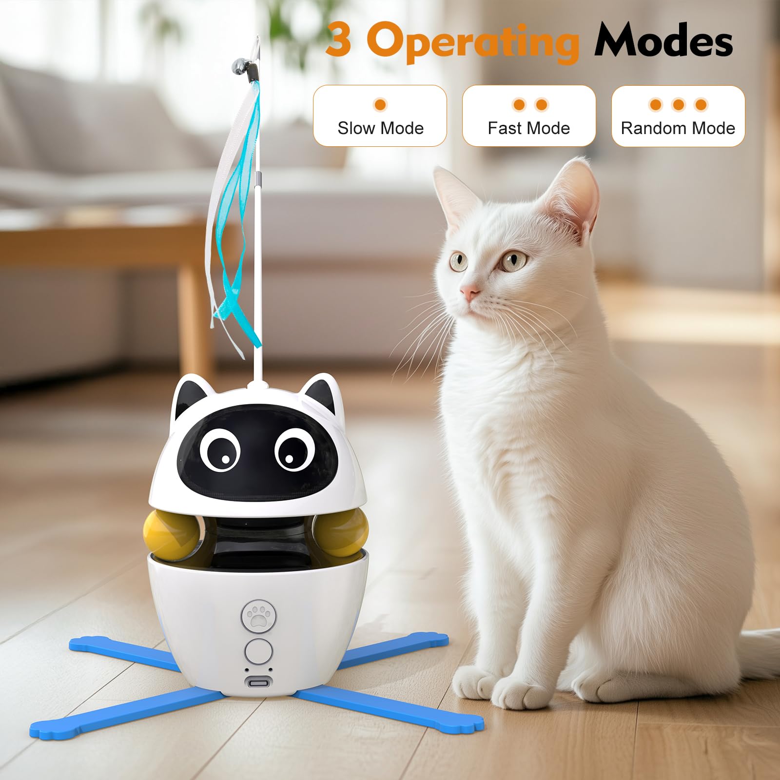 Ckikogo 3-In-1 Cat Laser Toys, Interactive Cat Toys For Indoor Cats, Rechargeable Electronic Automatic Kitten Toys, 3 Modes Rand