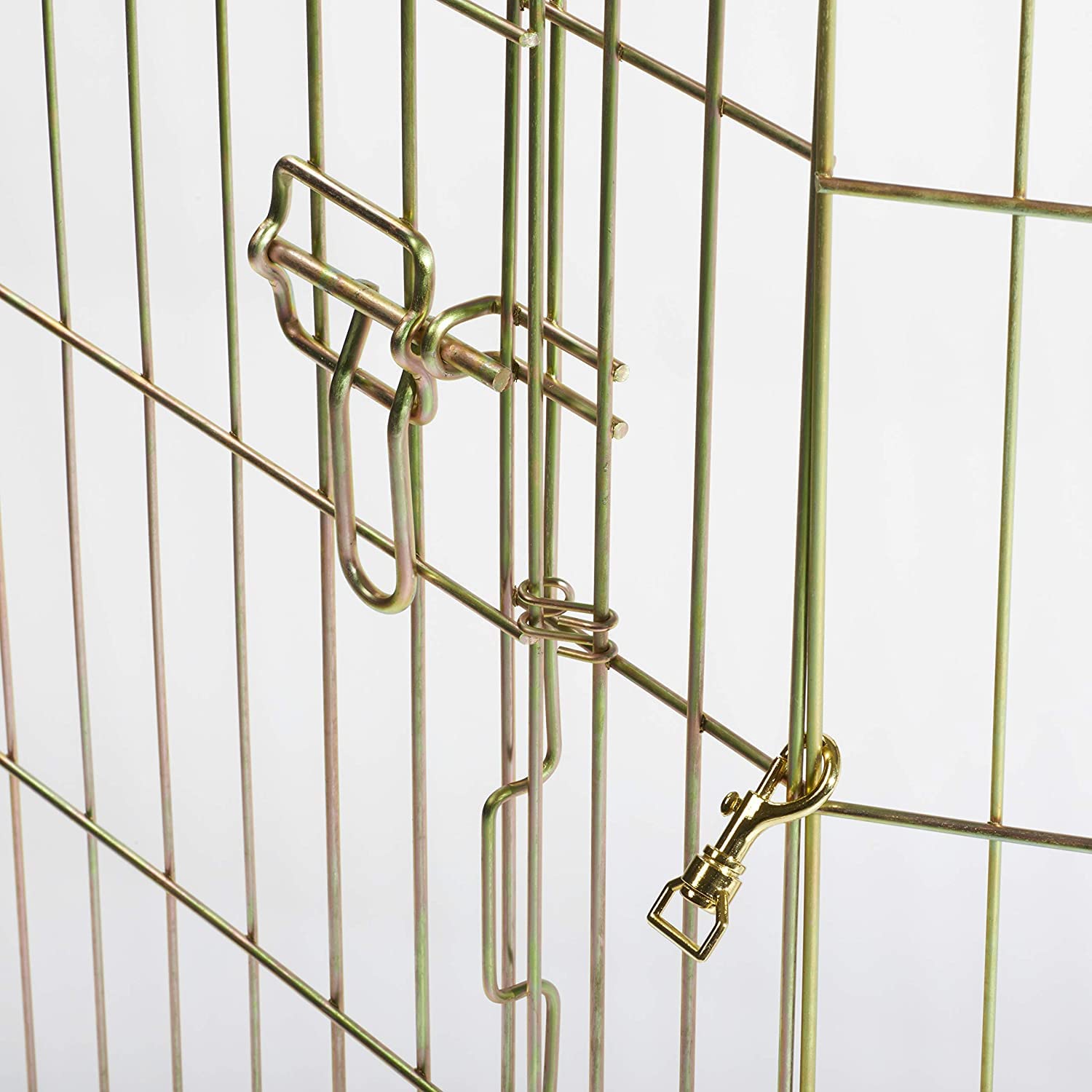 Midwest Homes For Pets Foldable Metal Dog Exercise Pen / Pet Playpen, Gold Zinc W/ Door, 24'W X 36'H, 1-Year Manufacturer'S Warranty