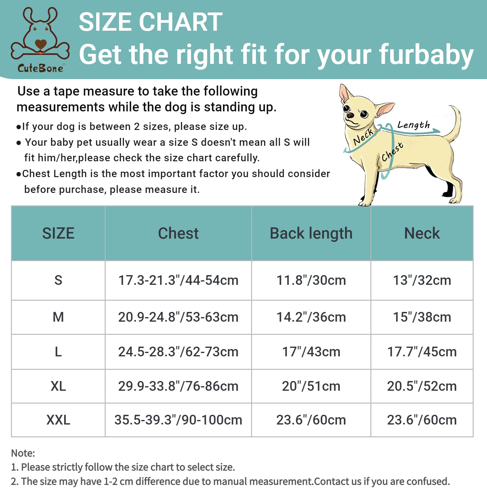 Cutebone Winter Dog Jacket, Windproof & Waterproof, Reversible Dog Vest, Thick & Adjustable, Small To Large Sizes, Soft Winter C