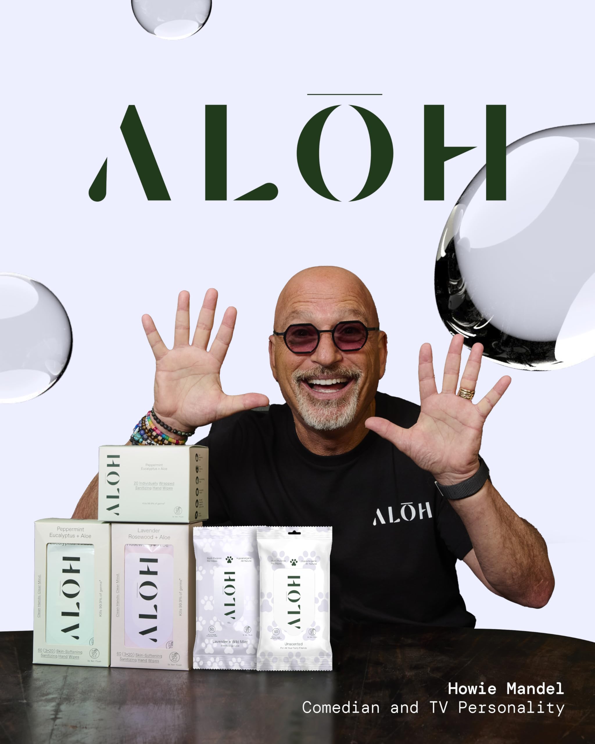 Aloh Hypoallergenic | All-Natural | Multi-Purpose Pet Wipes, Unscented 50Ct Wipes