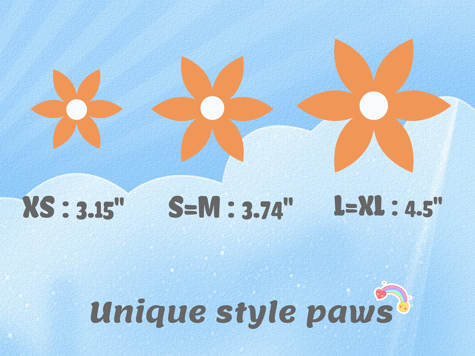 Uniqe Style Paws Flower Dog Collar, Adjustable Dog Collar With Flower, Durable Rainbow Floral Pattern Pet Collar For Medium Dogs