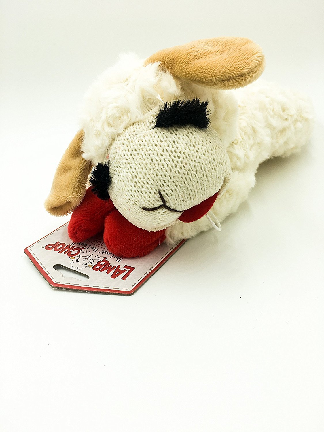 Multipet Lamb Chop White 6' Small | White Lamb Chop Dog Toy | Lamb Chop Sqeaker Toy | 6' | White | Officially Licensed
