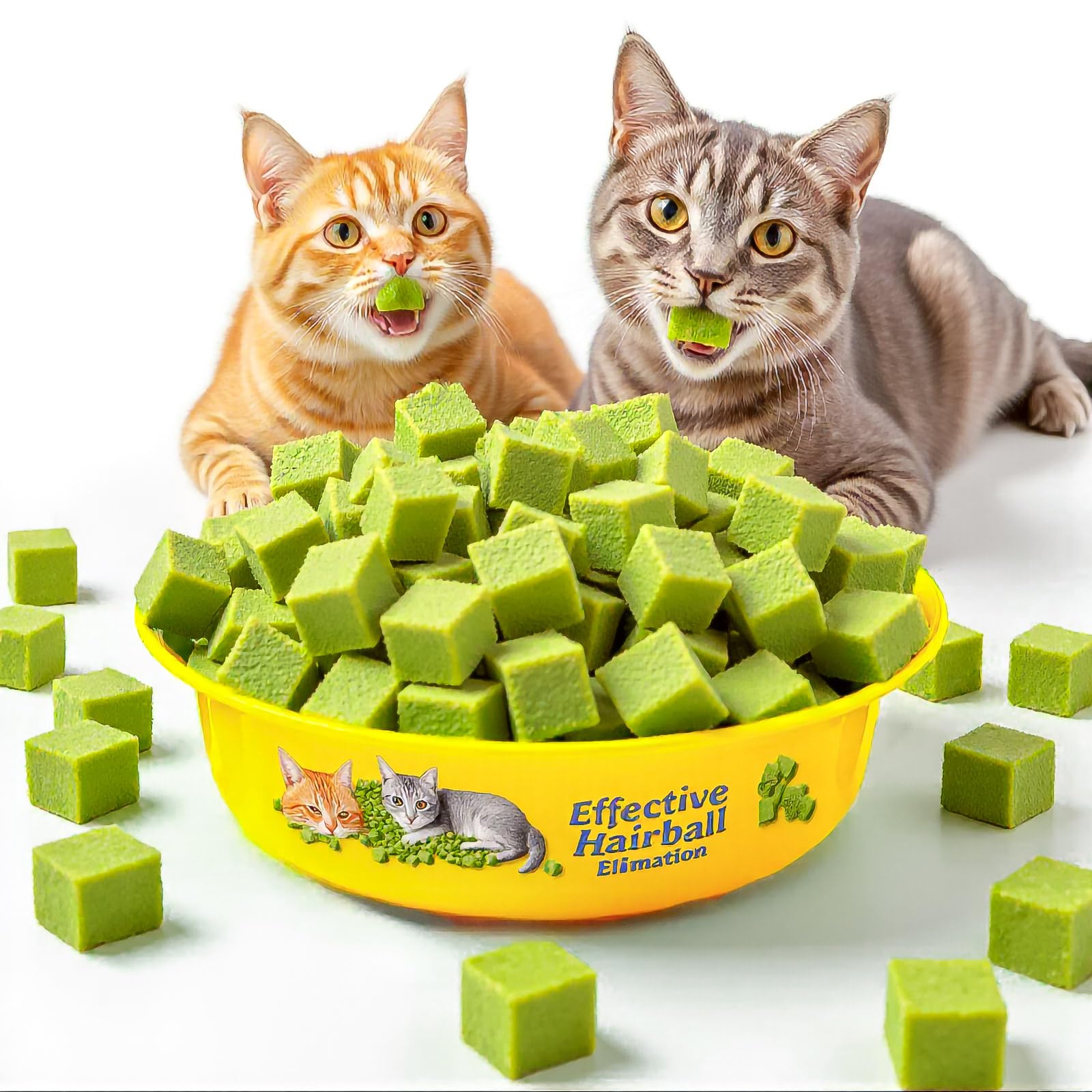 NSWXZDS Cats Grass Treats 120g/4.23oz Catnip Toy Fish Oil Freeze Dried Chicken Cat Food Hairball Removal Kitten Chew Snack Clean