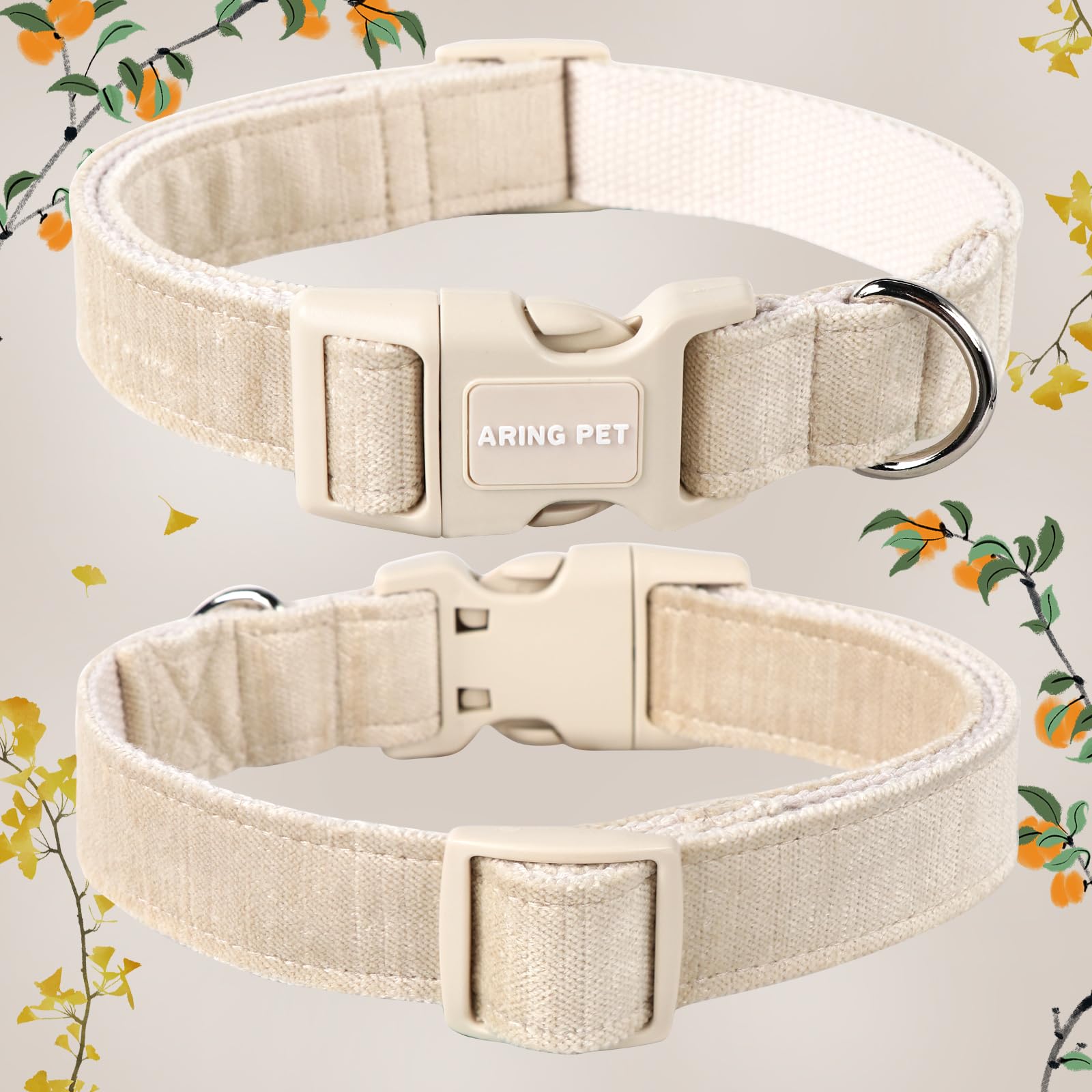 Aring Pet Cotton Dog Collar-Soft Dog Collar For Small Dogs, Lightweight Comfortable Pet Collars With Quick Release Buckle For Sm