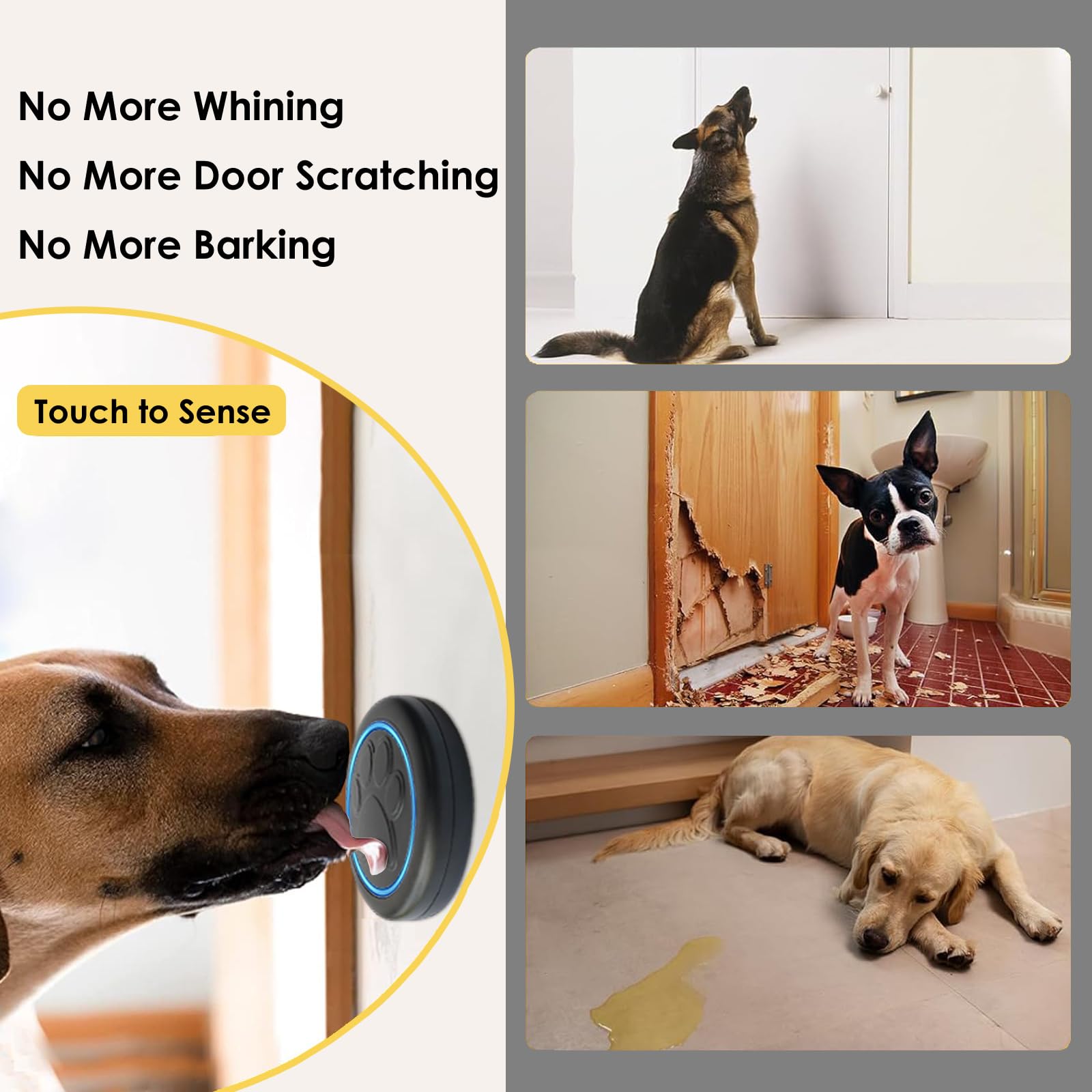 Full House Dog Doorbell For Potty Training, Wireless Pet Doggie Door Bell Training To Go Outside, Waterproof Touch Button, Over