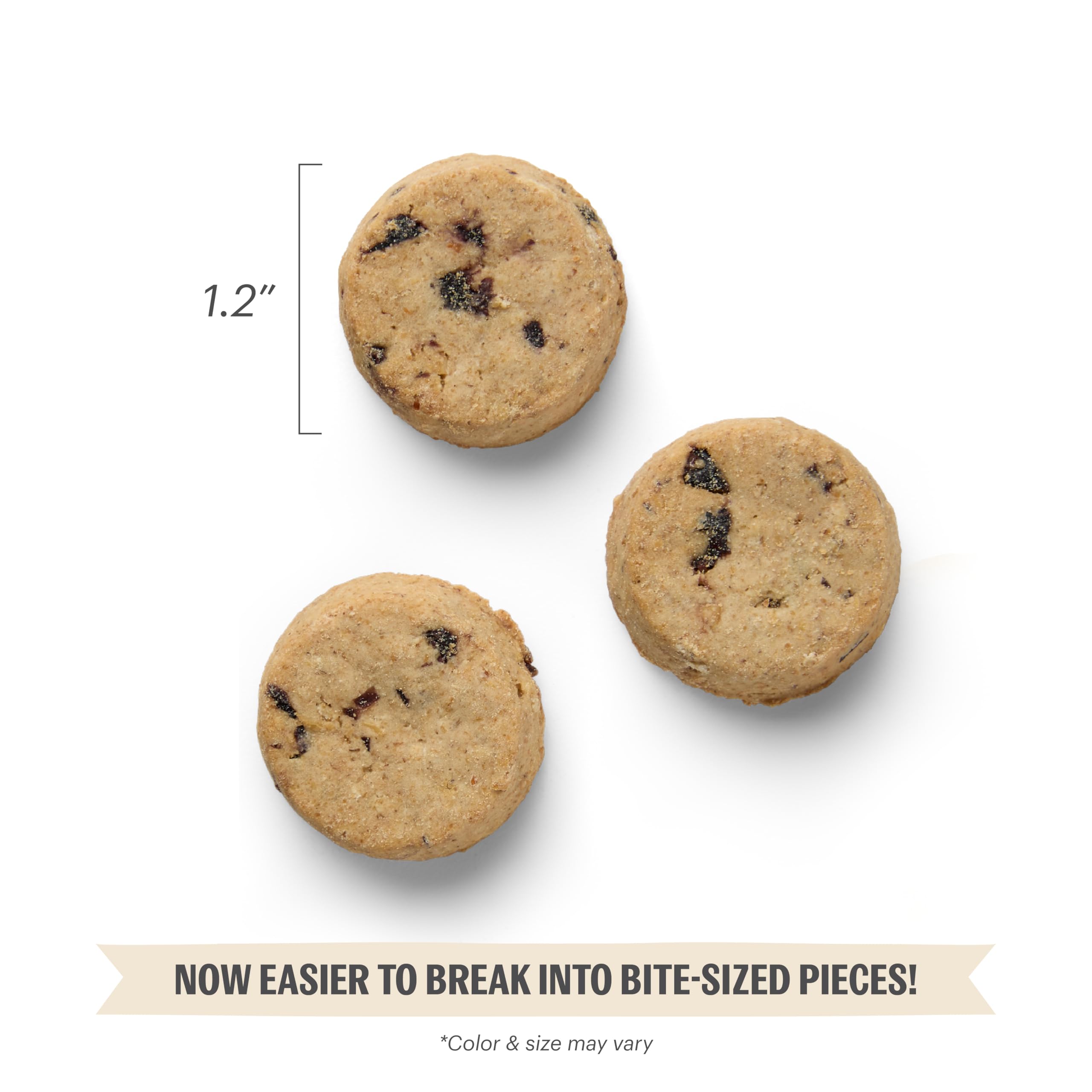 The Honest Kitchen Goat's Milk N' Cookies Treats with Blueberries & Vanilla, 8 oz Bag