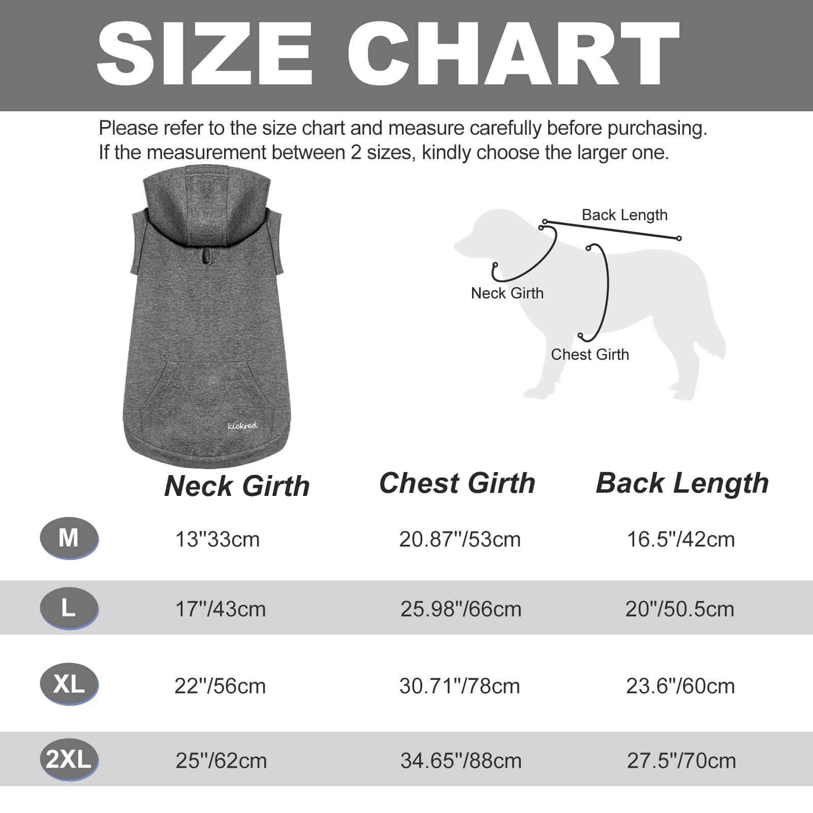 Kickred Basic Dog Hoodie Sweatshirts, Pet Clothes Hoodies Sweater With Hat And Leash Hole, Soft Cotton Outfit Coat For Large Med