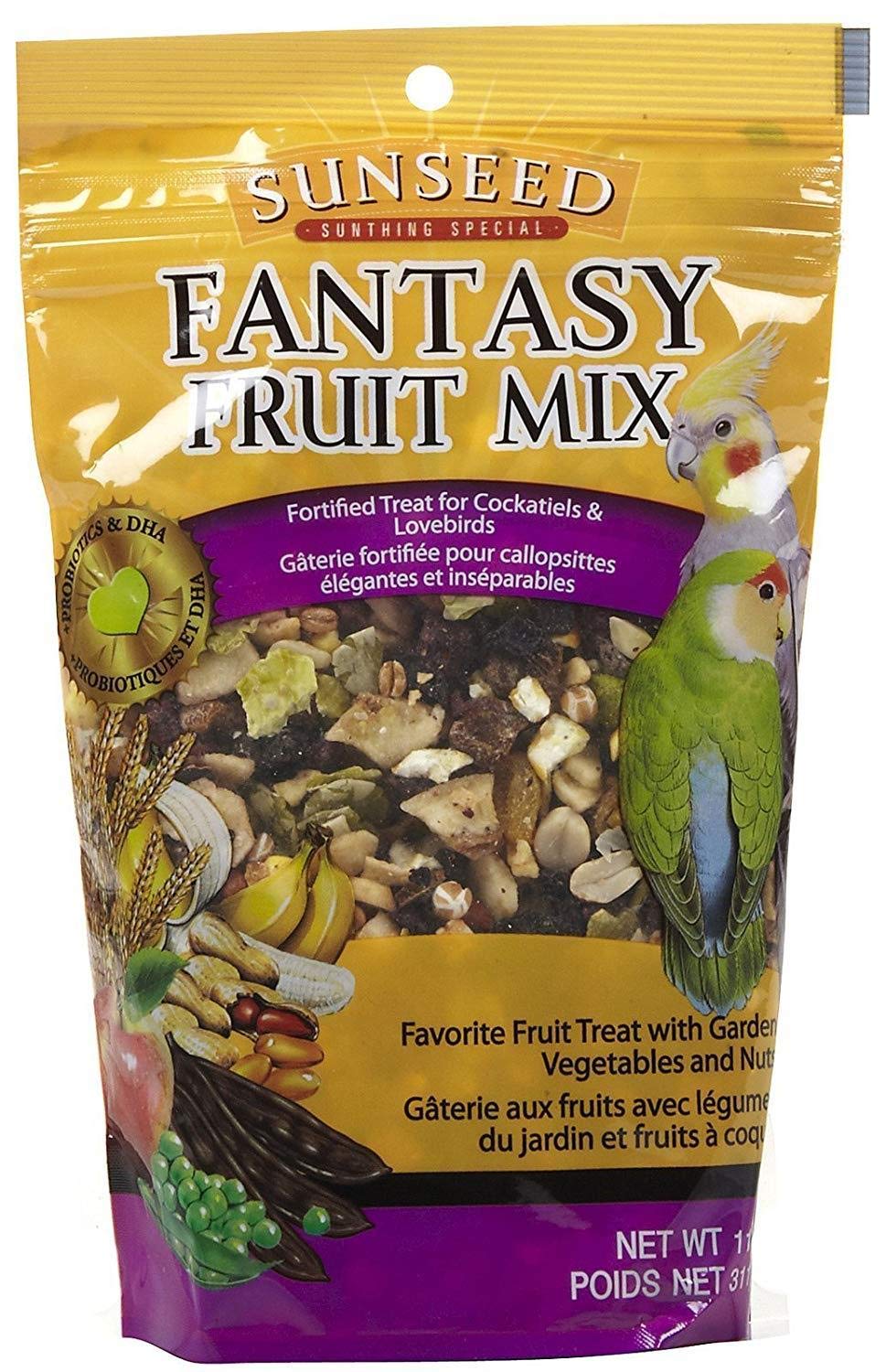 Sunseed Fantasy Fruit Mix Fortified Treat for Cockatiels and Lovebirds