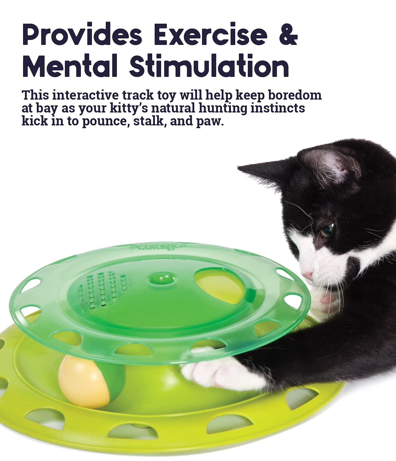 Catstages Catnip Chase Track Green Interactive Cat Toy