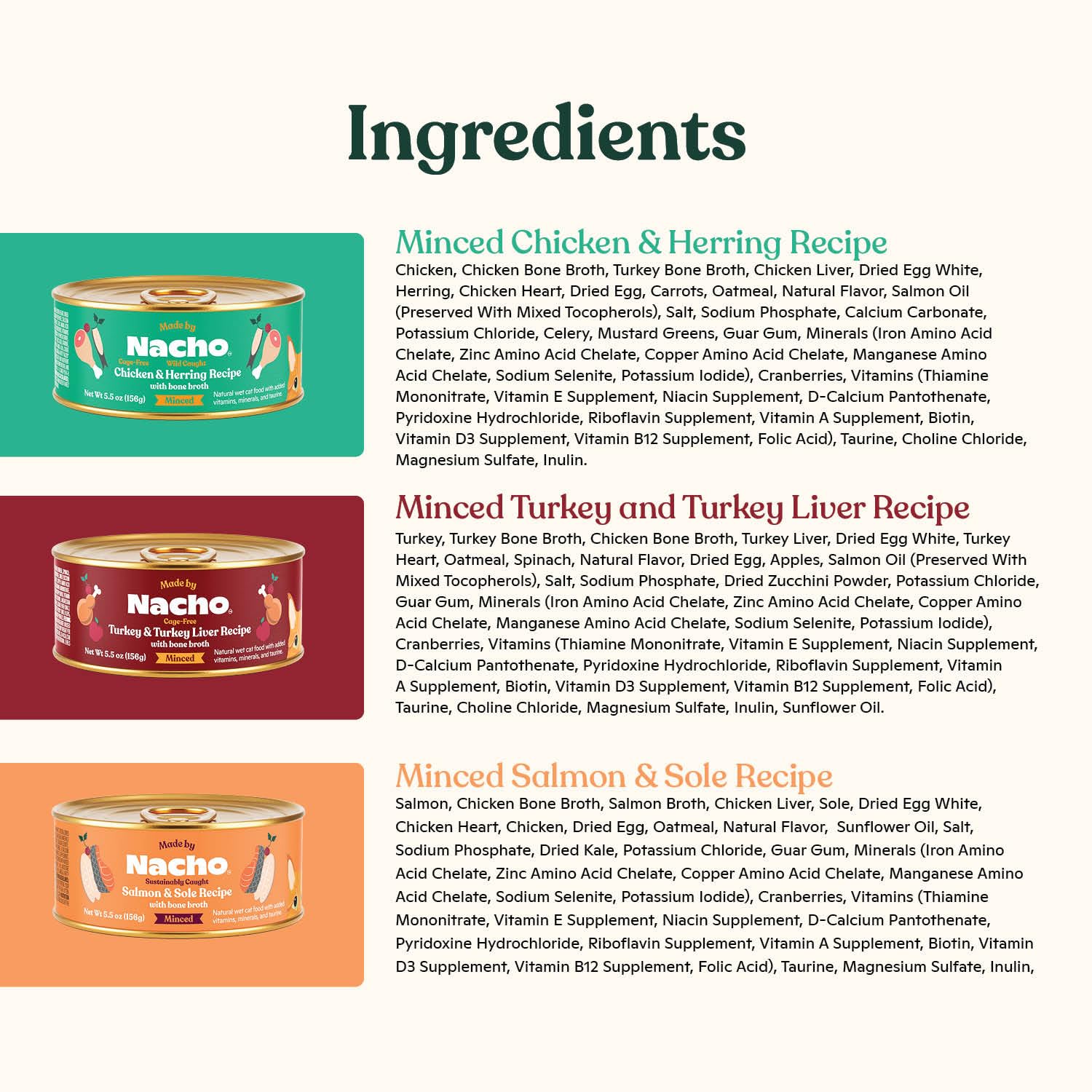 Made by Nacho Premium Minced Wet Canned Cat Food with Hydrating Bone Broth 5.5oz (12 Packs) (Variety Pack (Turkey & Turkey Liver