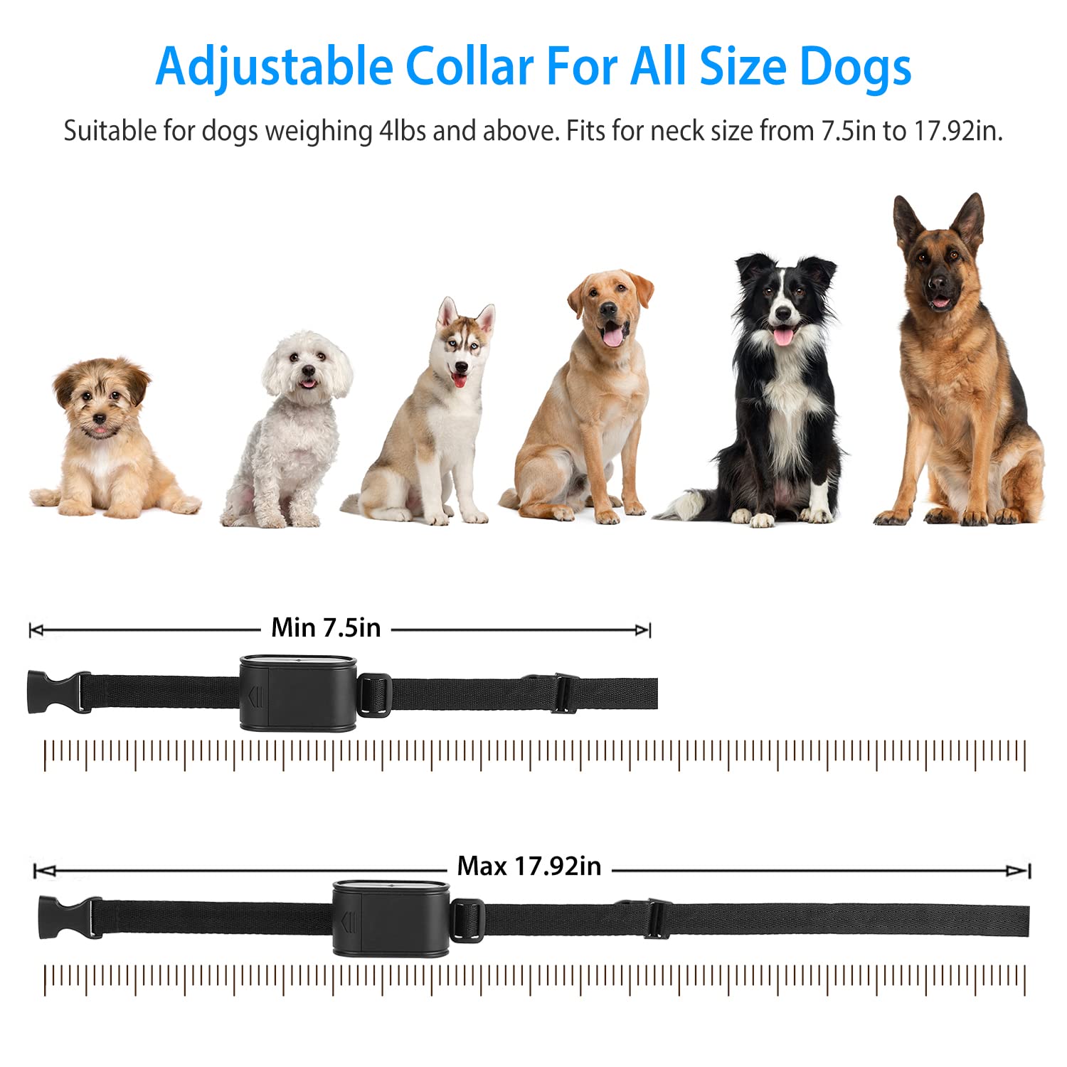KOCASO Electric Dog Fence System, Covers 1.2 Acres, 2 Waterproof Collars, for Small to Large Dogs, Black 2