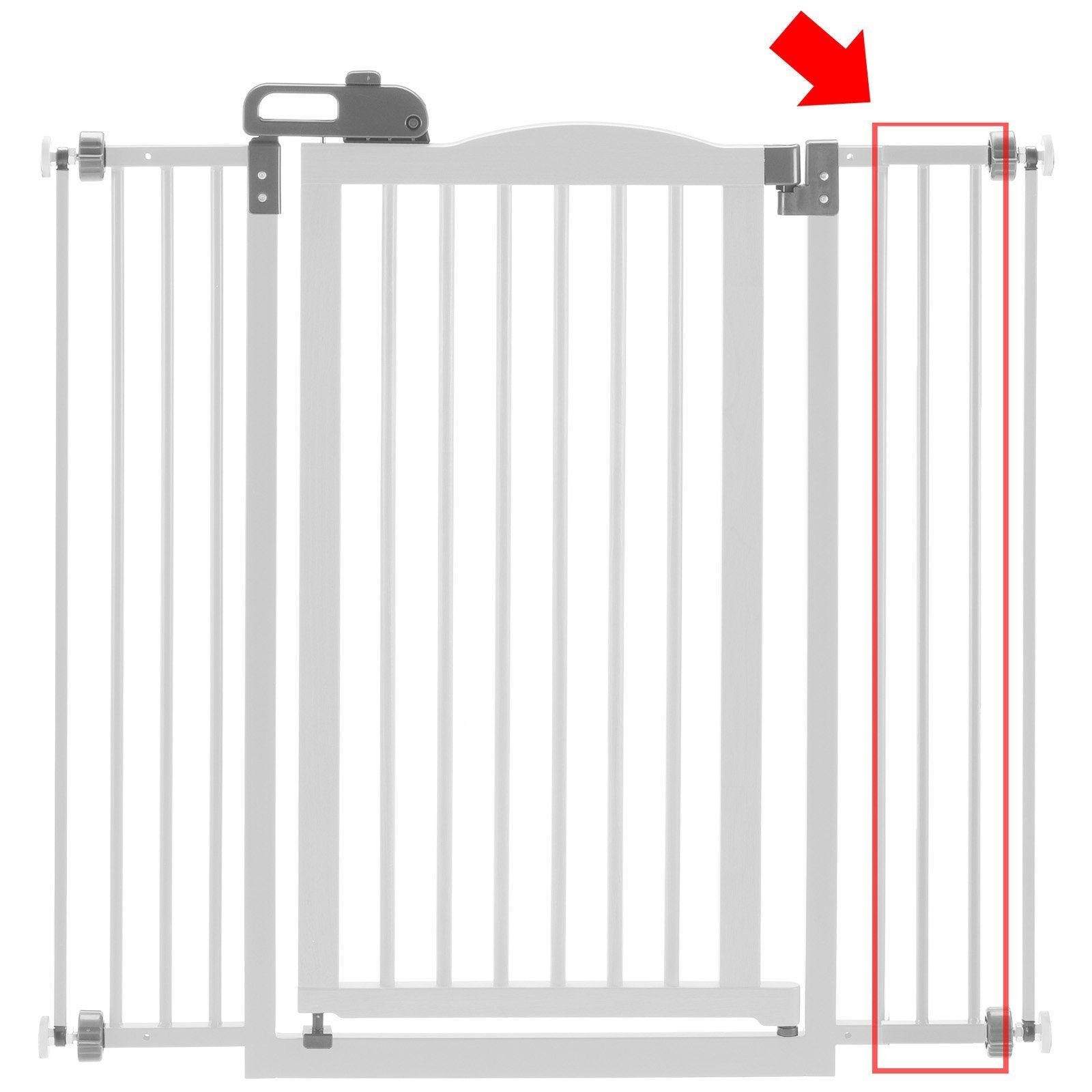 Richell Tall One-Touch Gate II Extension, Autumn Matte, (94356)